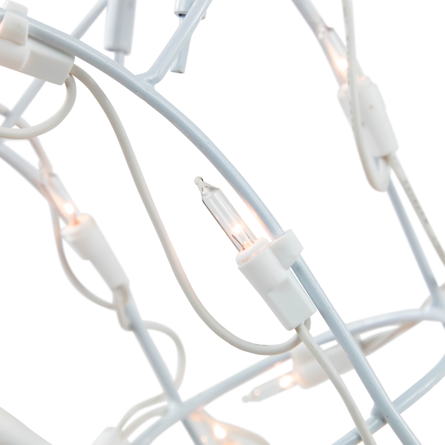 48" Lighted White Standing Reindeer Outdoor Christmas Yard Decoration