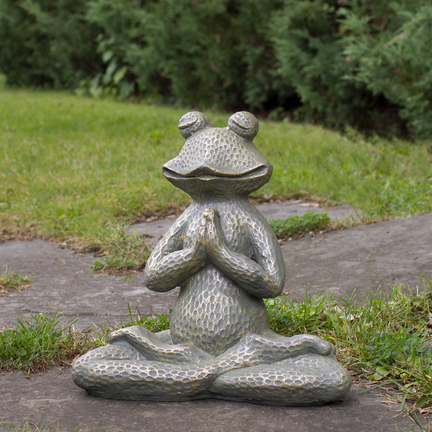 Yoga Frog Outdoor Garden Statue, 14