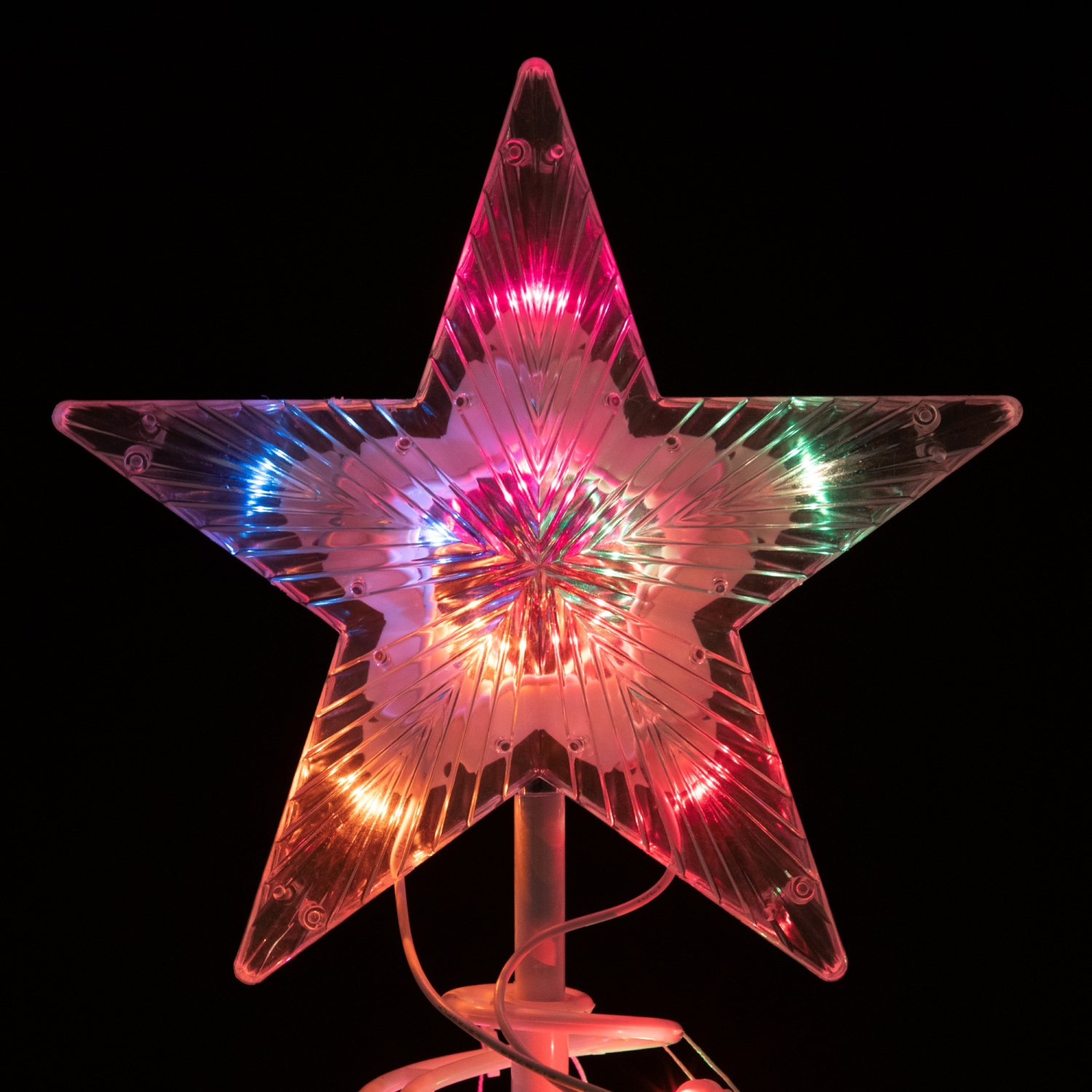 Décoration spiralée d'arbre de Noël illuminée pour l'extérieur de cour – 6&nbsp;pi – lumières multicolores