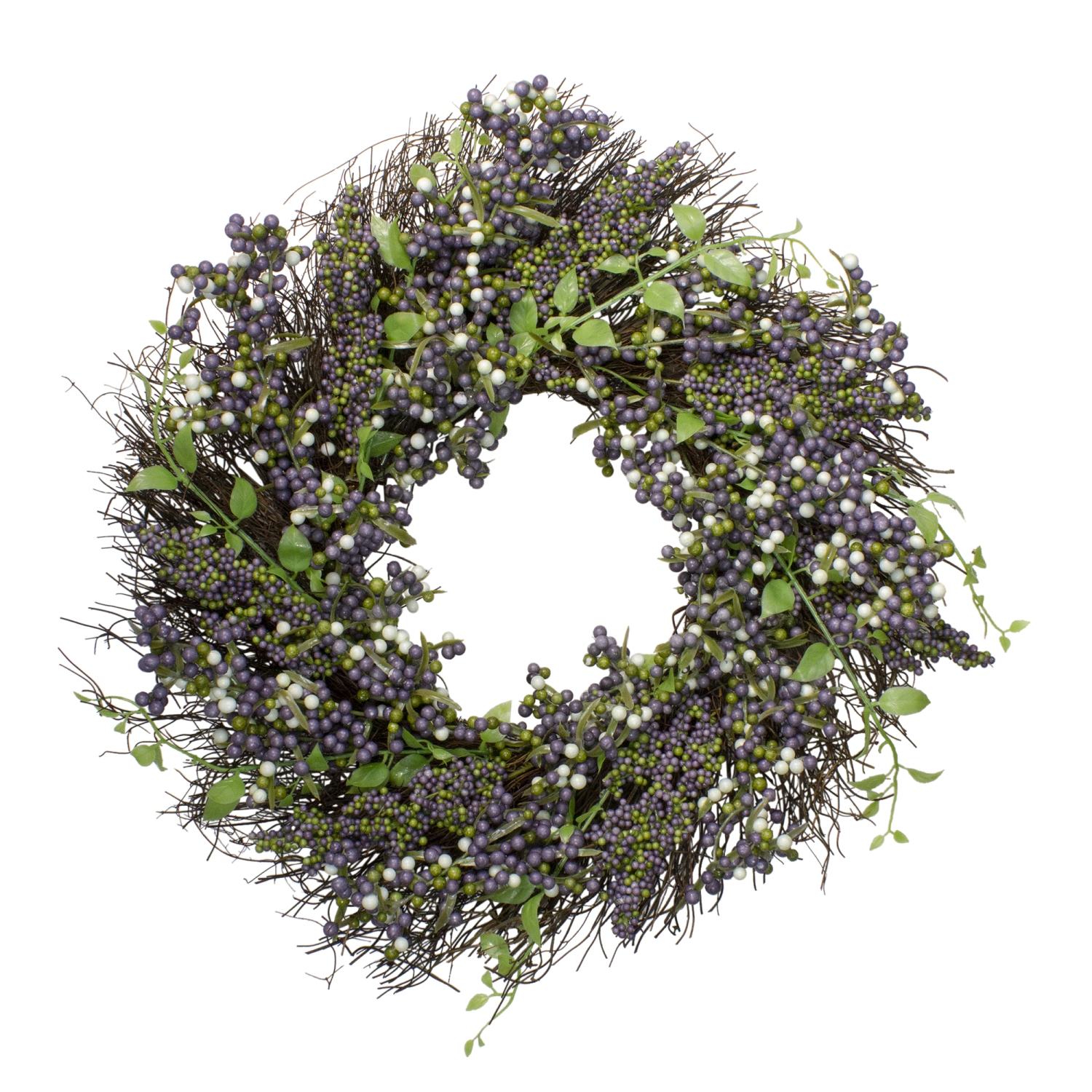 Artificial Mini Berry Fall Harvest Twig Wreath - 22"