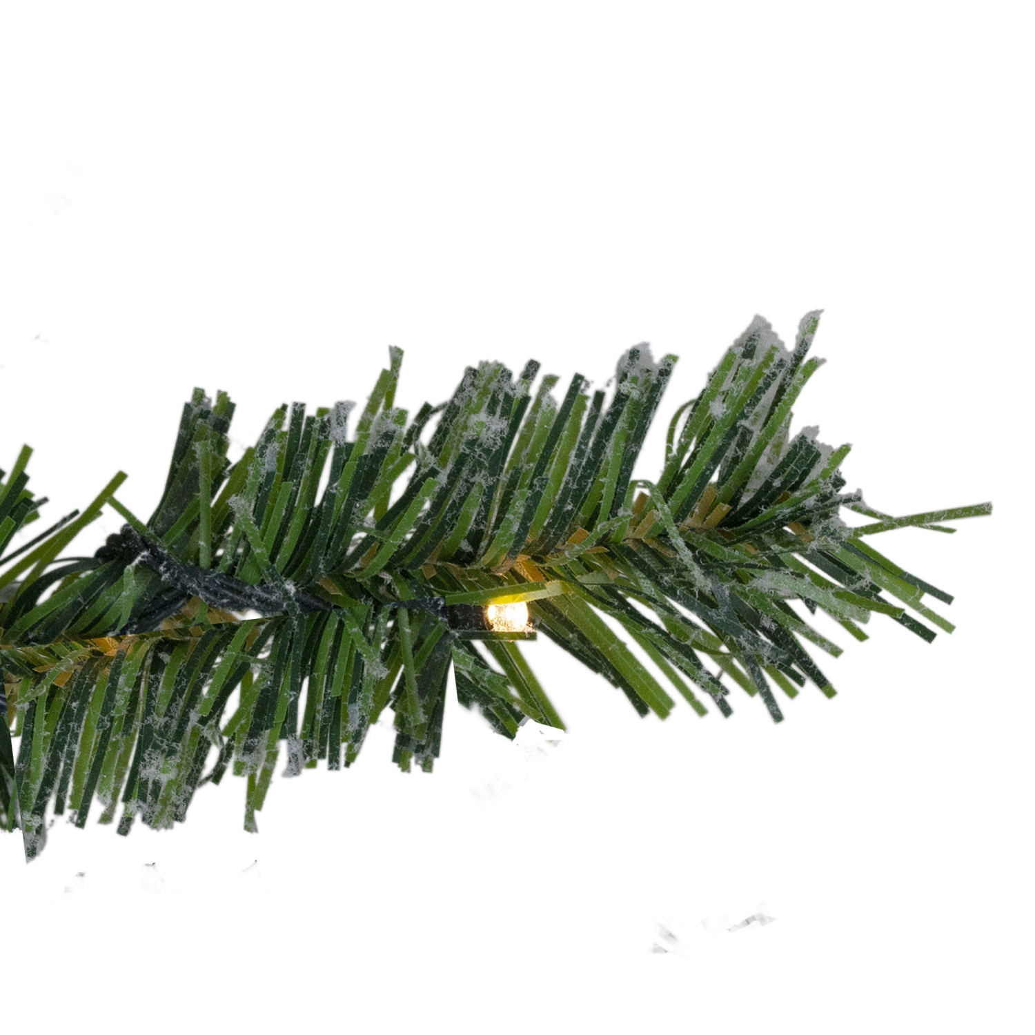 Pre-Lit LED Medium Flocked Winter Park Fir Artificial Christmas Tree - 7.5' - Warm Clear