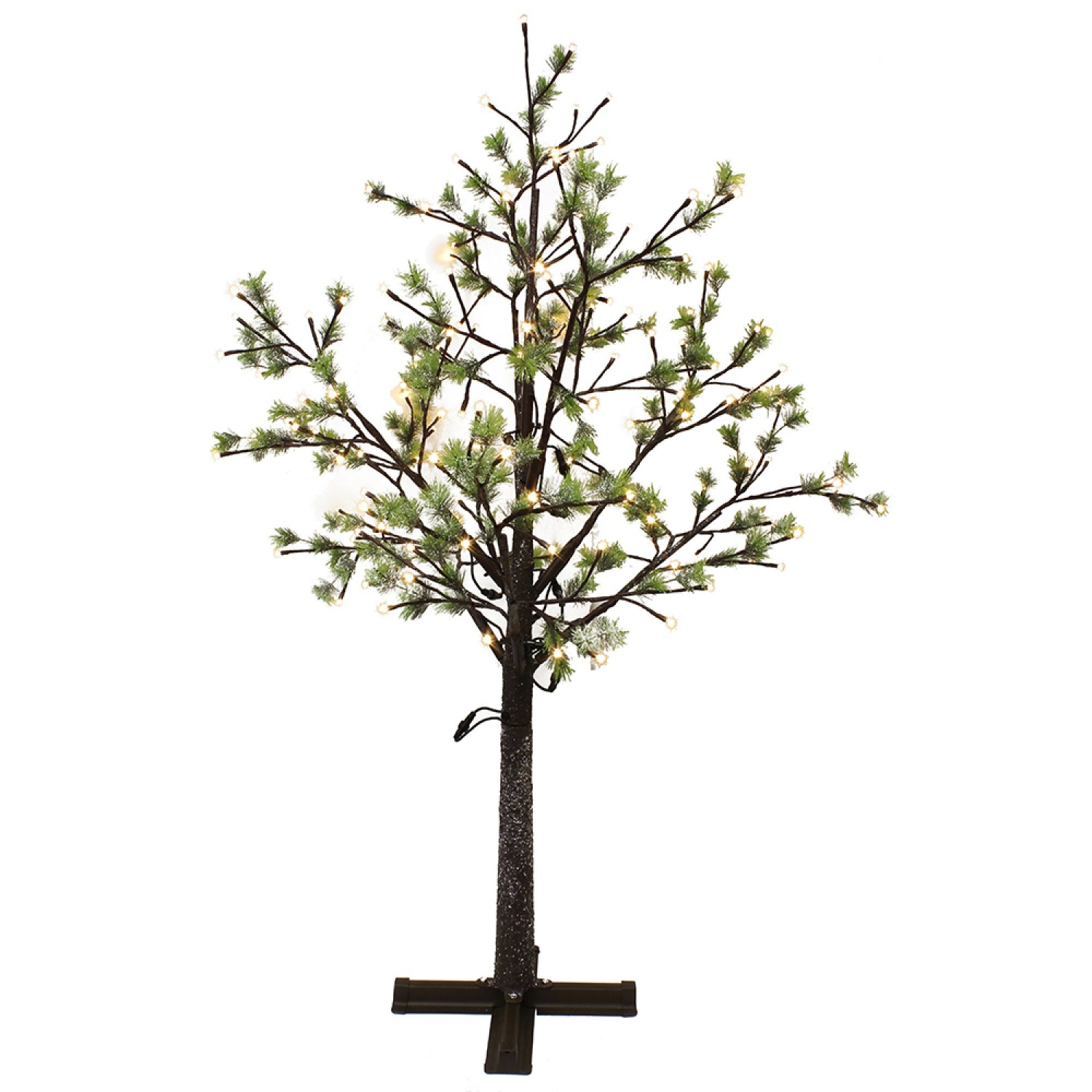 Sapin de Noël artificiel illuminé - 6,5 pi - lumières à DEL blanches