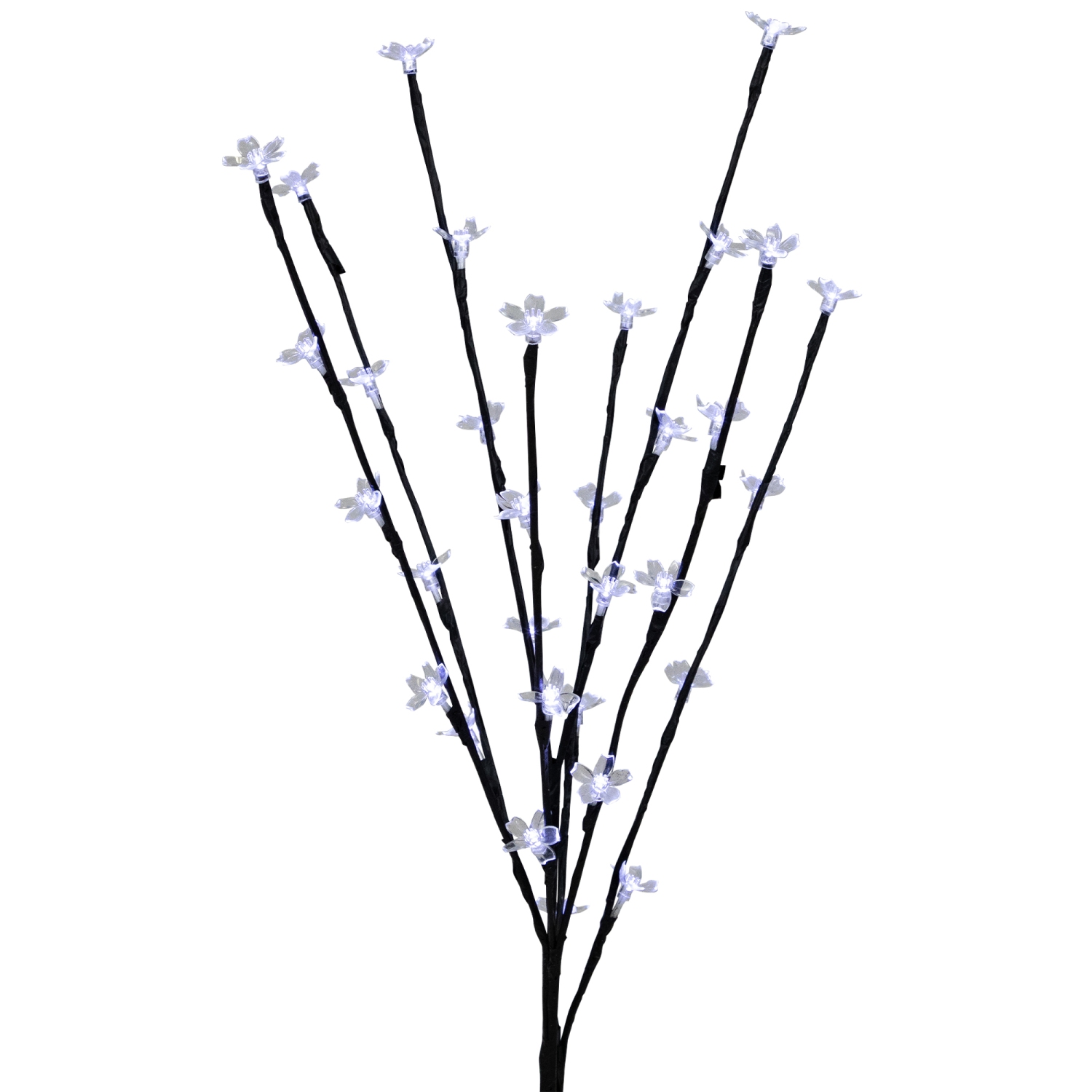 Pre-Lit Cherry Blossom Artificial Tree Branches - 2.5' - Pure White LED Lights - Set of 3
