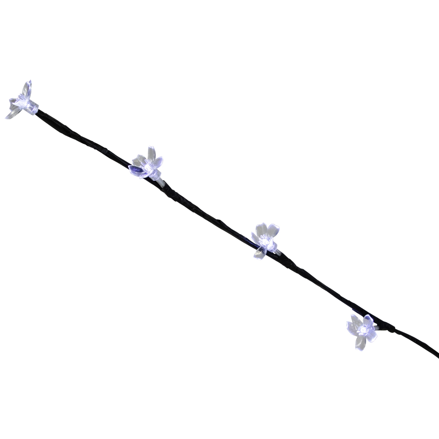 Pre-Lit Cherry Blossom Artificial Tree Branches - 2.5' - Pure White LED Lights - Set of 3