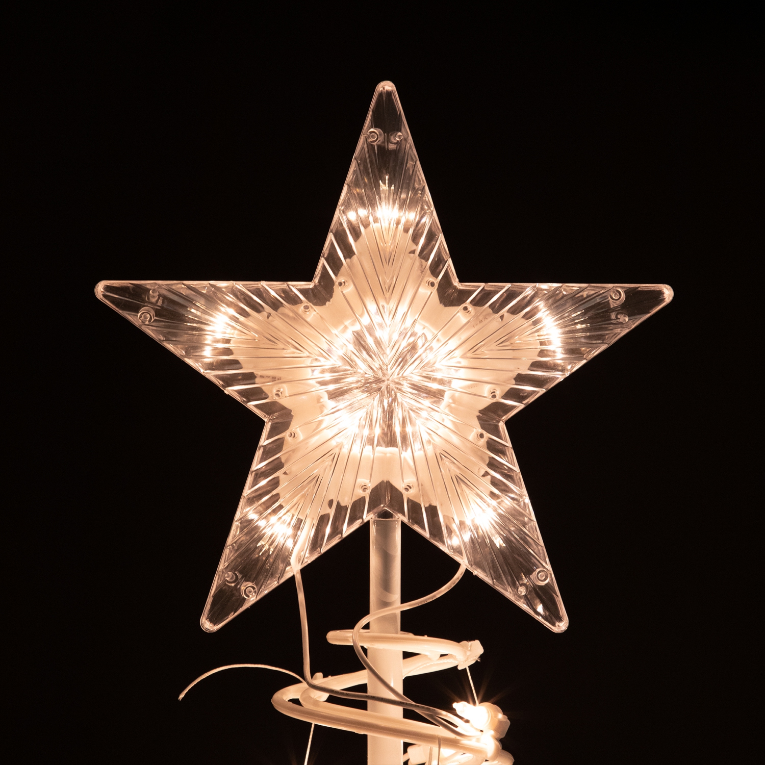 Lighted Spiral Outdoor Christmas Trees - 4' and 6' - Clear - Set of 2