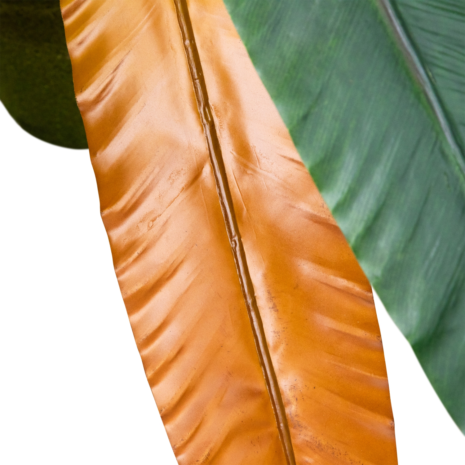 Fougère artificielle en pot deux tons avec nid d'oiseau - 22&nbsp;po - Vert et brun