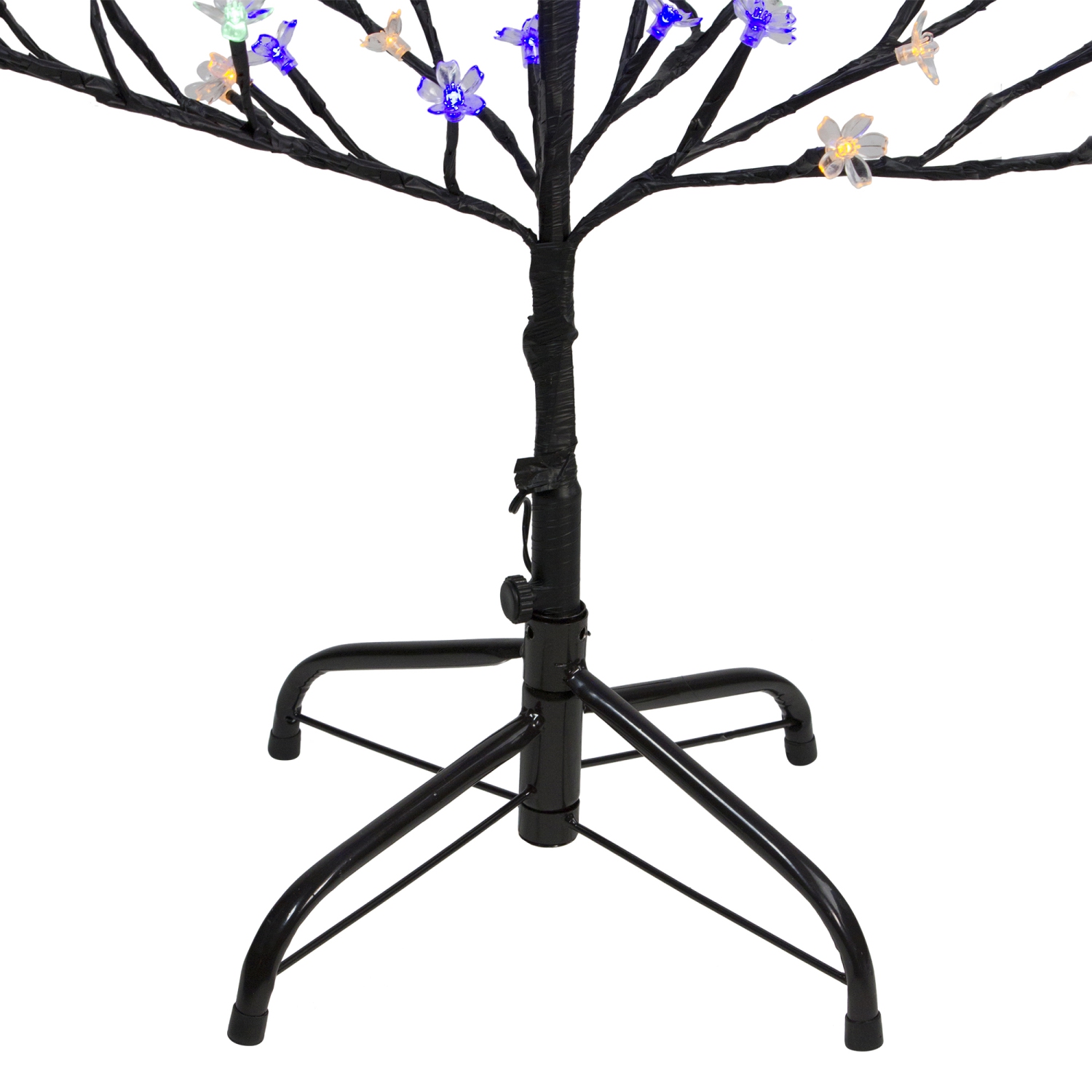 Pre-Lit Cherry Blossom Flower Artificial Tree - 4' - Multicolor LED Lights