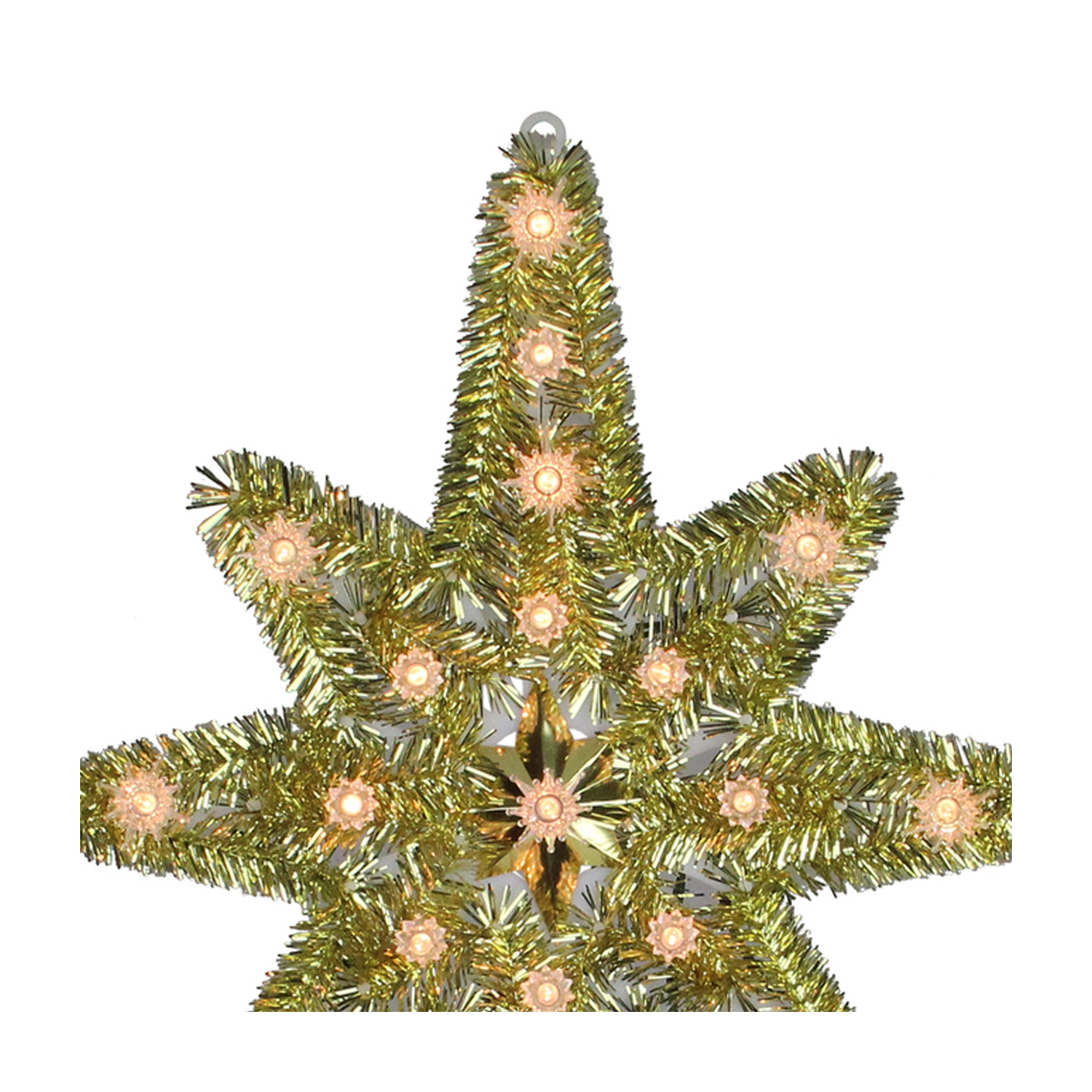 21" Gold Lighted Star of Bethlehem Christmas Tree Topper - Clear Lights