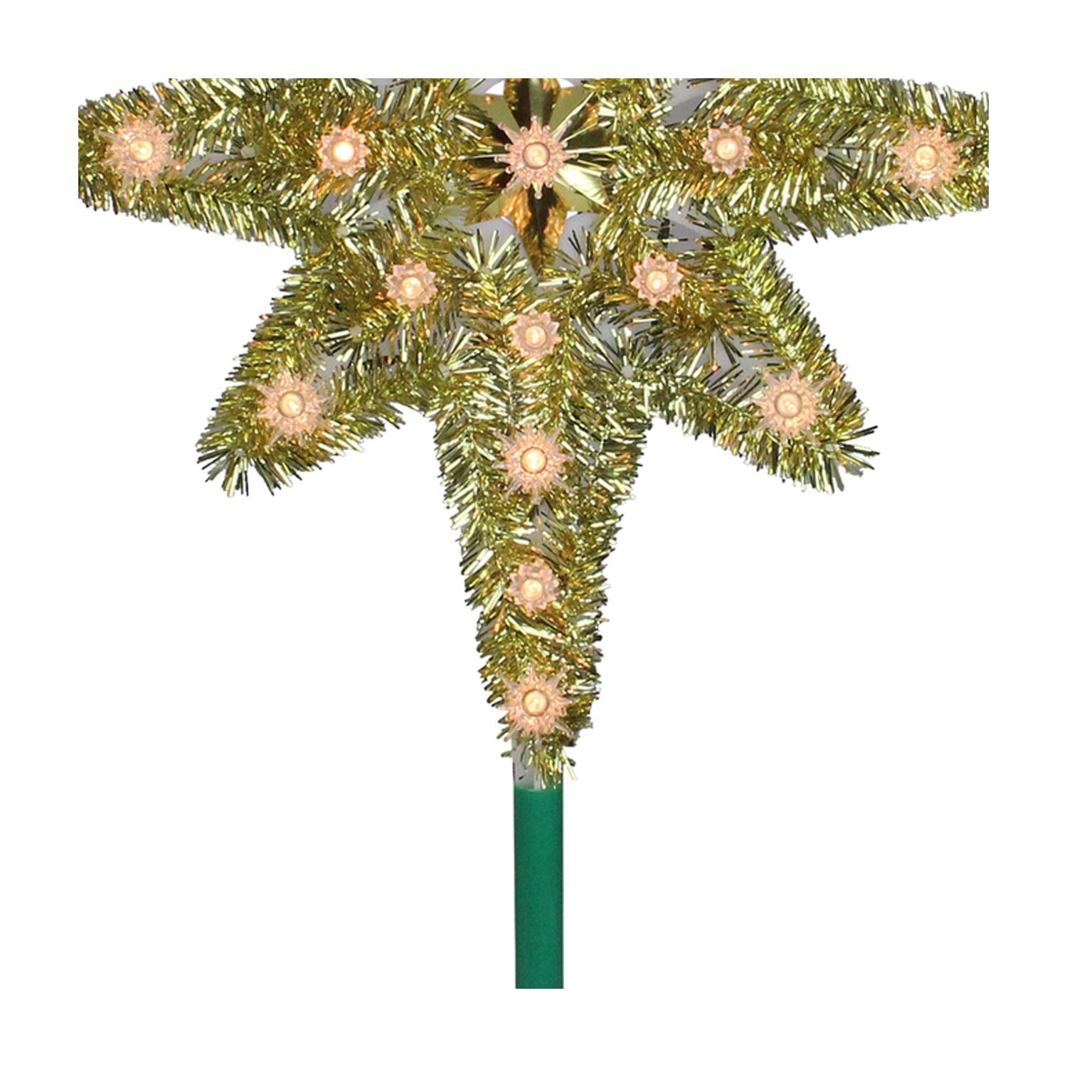 21" Gold Lighted Star of Bethlehem Christmas Tree Topper - Clear Lights