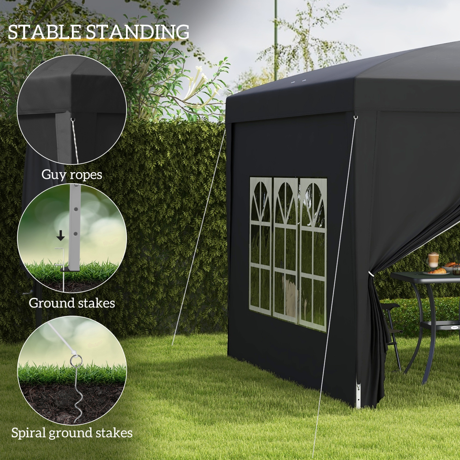 Abri de jardin instantané pour fête d'extérieur de 10 x x10 pi avec sac de transport Outsunny