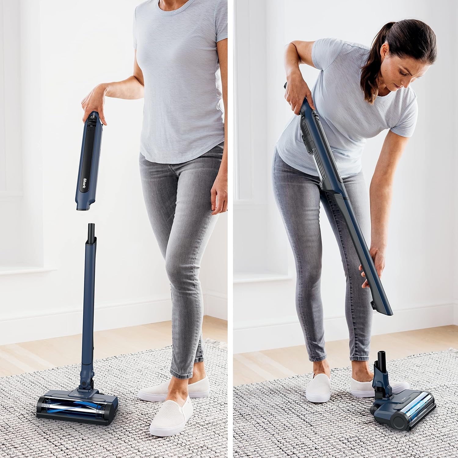 Aspirateur-balai 3-en-1 sans fil puissant et ultraléger WANDVAC de Shark - Bleu denim