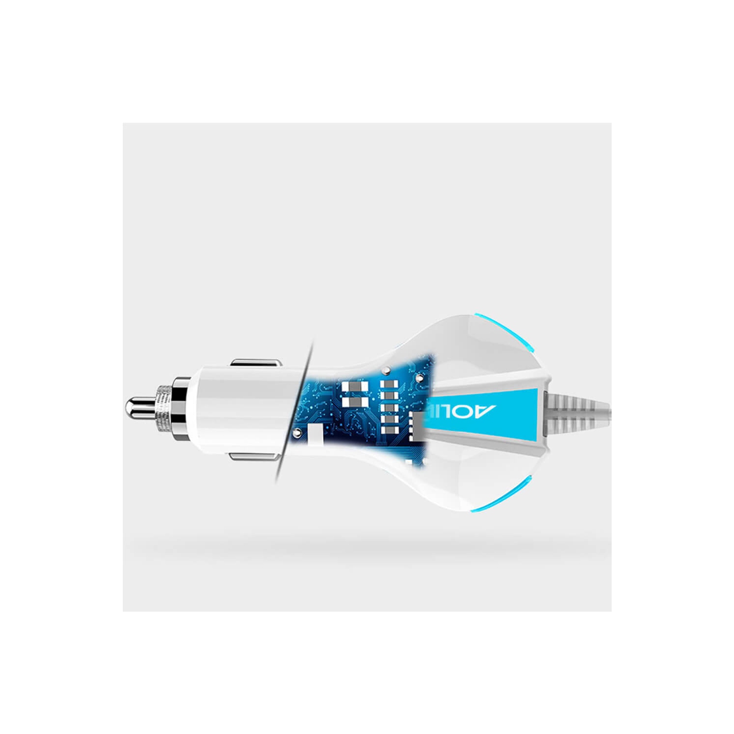 Chargeur universel pour l'auto à deux ports USB Fast charge One Drag Three de 5012 QC3,0 W d'Aolike