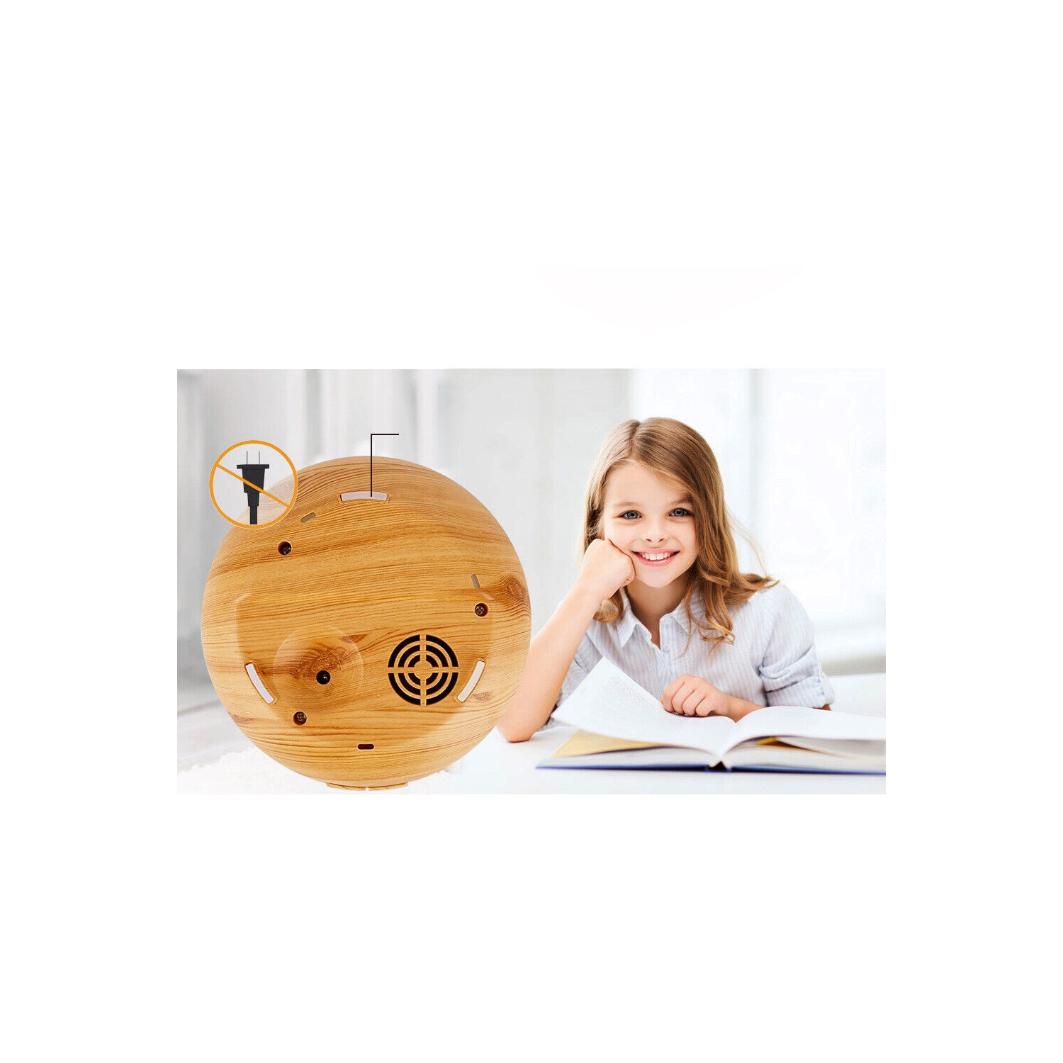 Diffuseur d'huile essentielle d'arôme SuperShield, humidificateur ultrasonique à vapeur froide 300 ml avec lumières à DEL de couleur changeante