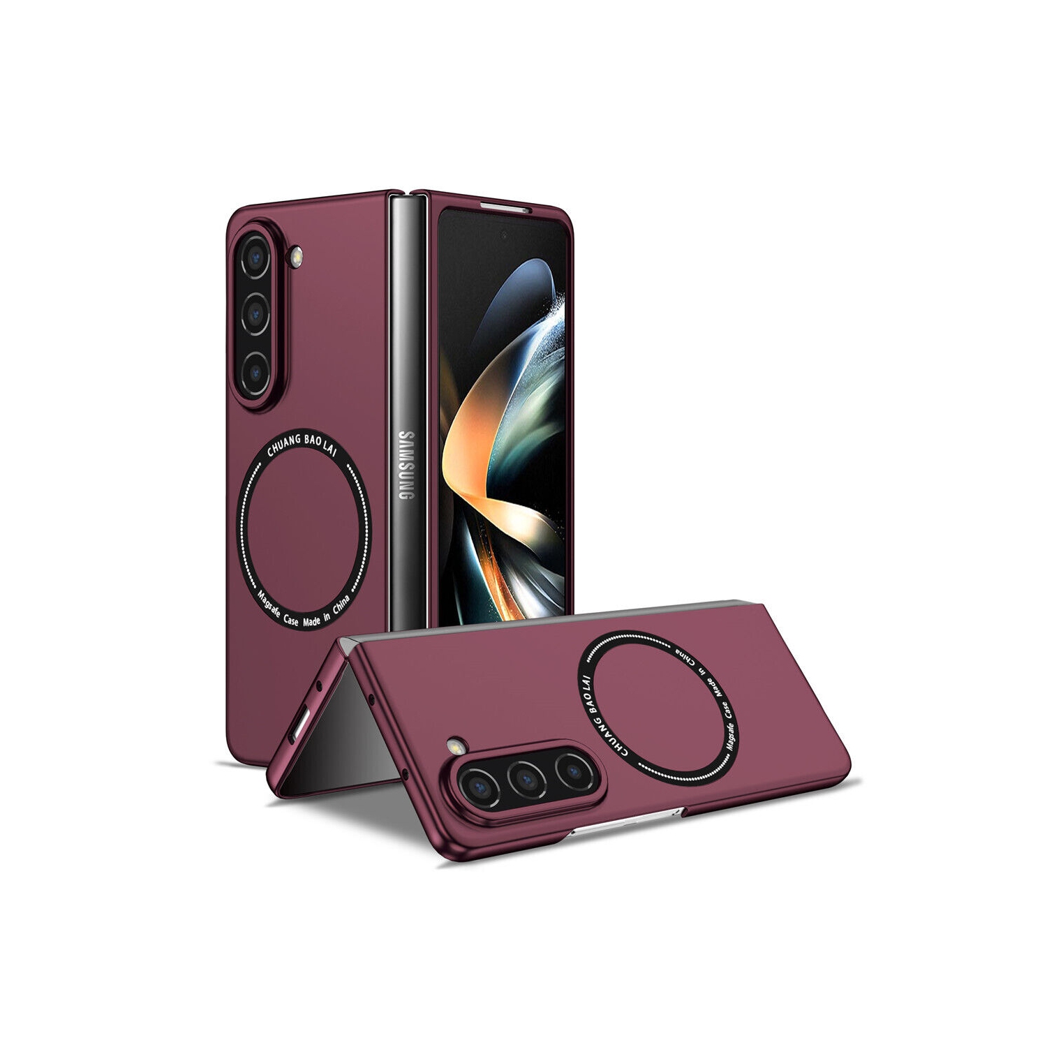 SuperShield Magnetic Phone Case for Samsung Galaxy Z Fold5 5G Compatible with Magsafe, Military-Grade Shockproof Case with Built-in Magnet Circle -