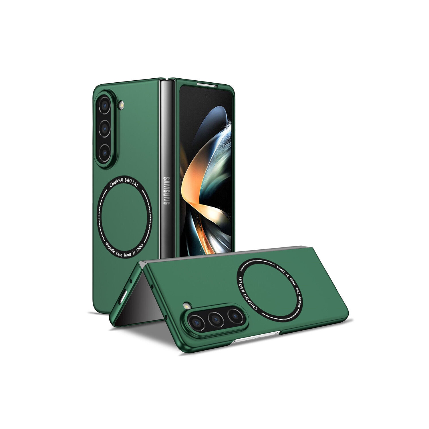 Étui magnétique SuperShield pour Galaxy Z Fold5 5G de Samsung compatible avec MagSafe, étui antichoc de qualité militaire et cercle magnétique