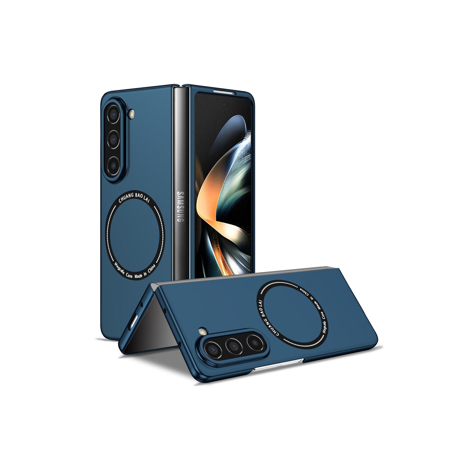 Étui magnétique SuperShield pour Galaxy Z Fold5 5G de Samsung compatible avec MagSafe, étui antichoc de qualité militaire et cercle magnétique