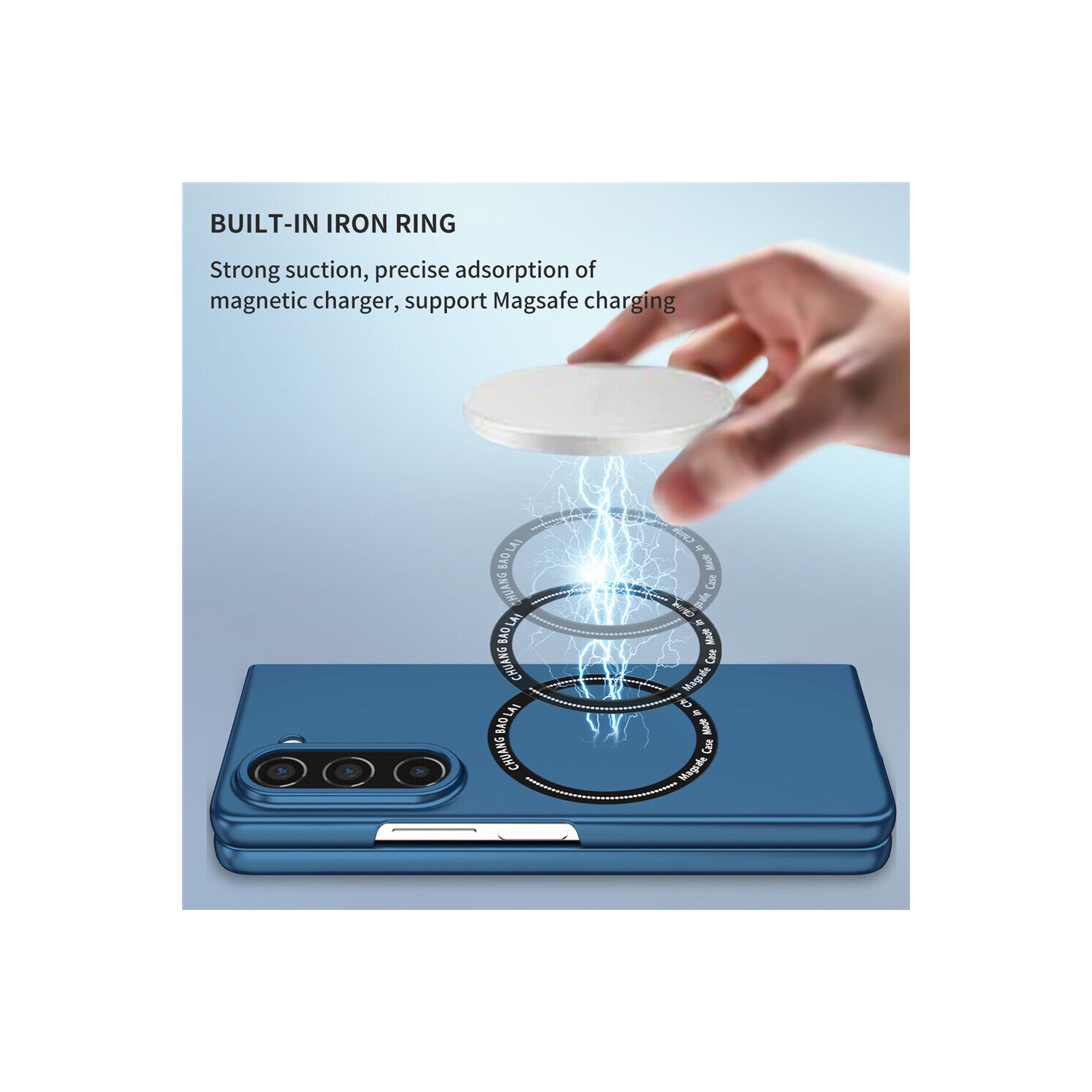 Étui magnétique SuperShield pour Galaxy Z Fold5 5G de Samsung compatible avec MagSafe, étui antichoc de qualité militaire et cercle magnétique