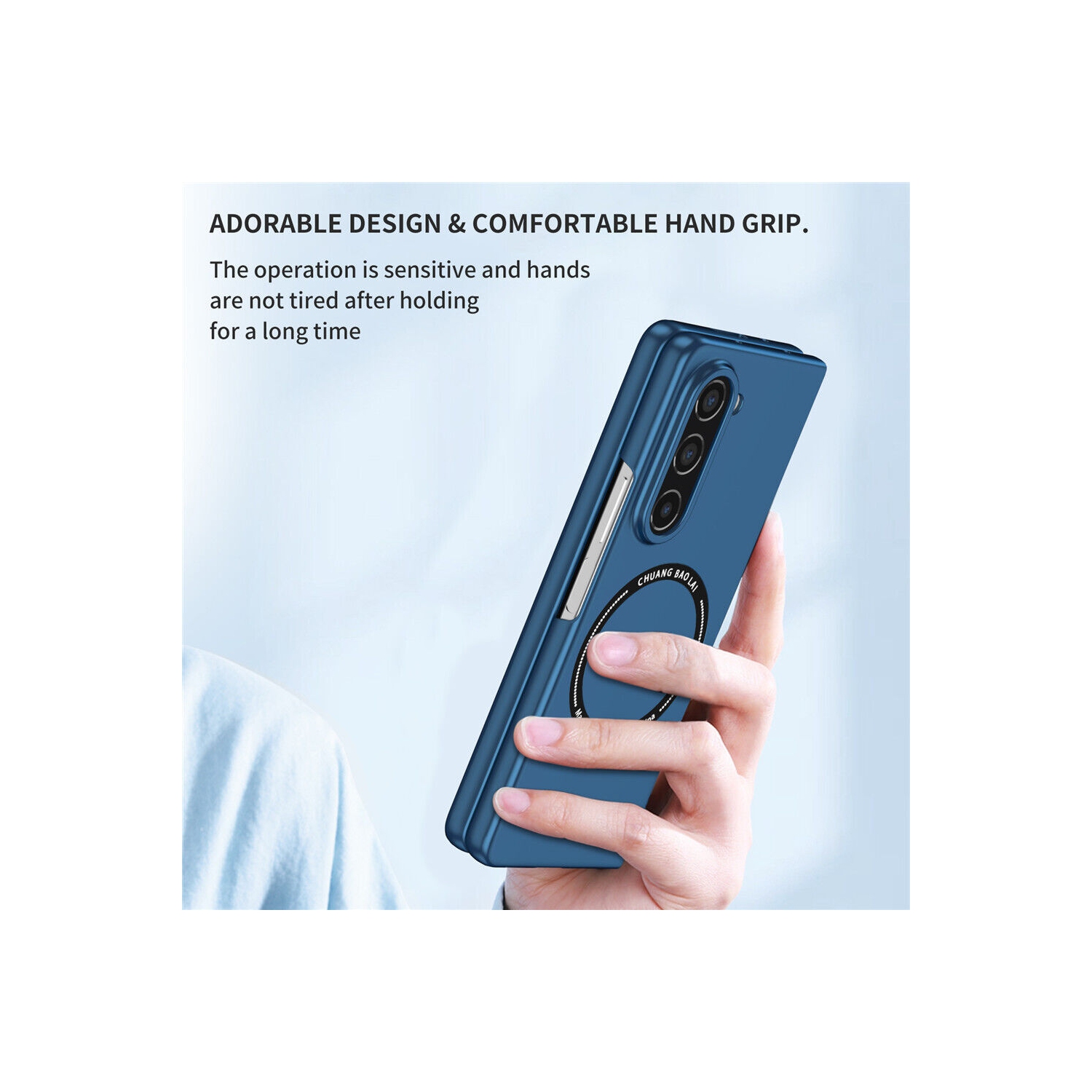 Étui magnétique SuperShield pour Galaxy Z Fold5 5G de Samsung compatible avec MagSafe, étui antichoc de qualité militaire et cercle magnétique