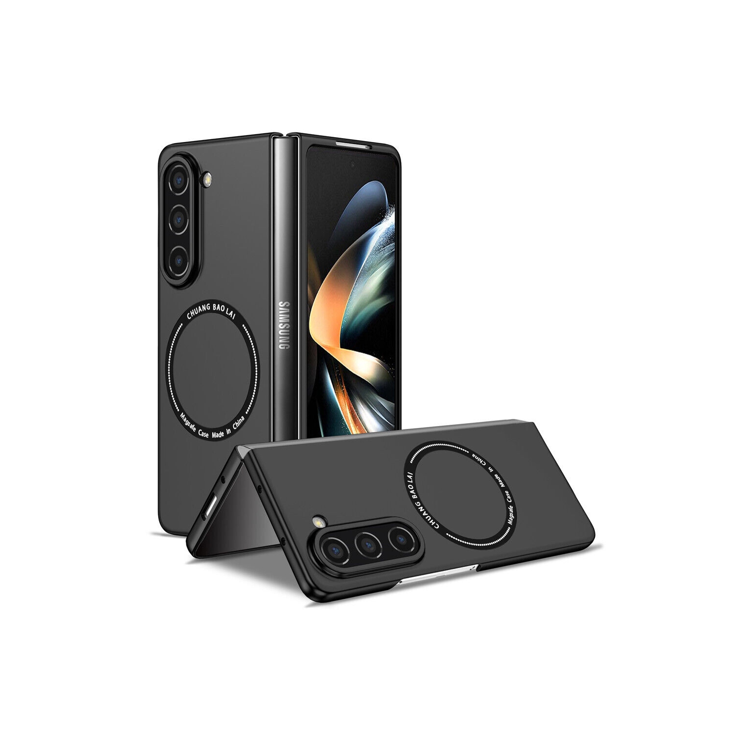 SuperShield Magnetic Phone Case for Samsung Galaxy Z Fold5 5G Compatible with Magsafe, Military-Grade Shockproof Case with Built-in Magnet Circle -