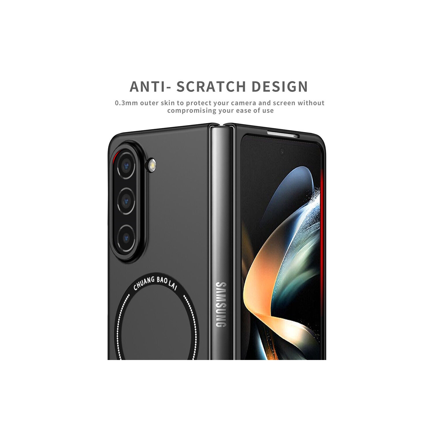 SuperShield Magnetic Phone Case for Samsung Galaxy Z Fold5 5G Compatible with Magsafe, Military-Grade Shockproof Case with Built-in Magnet Circle -