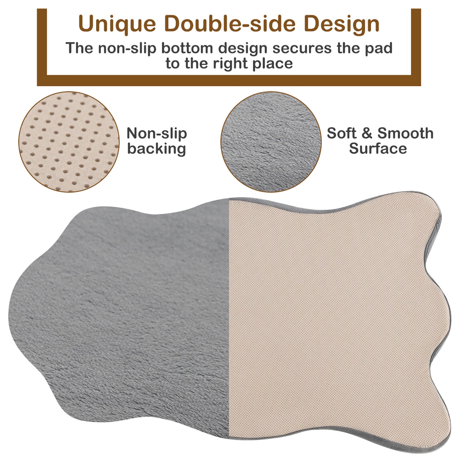 Gymax Dog Sleeping Mat Waterproof Dog Crate Pad Bed Mat with Memory Foam Support