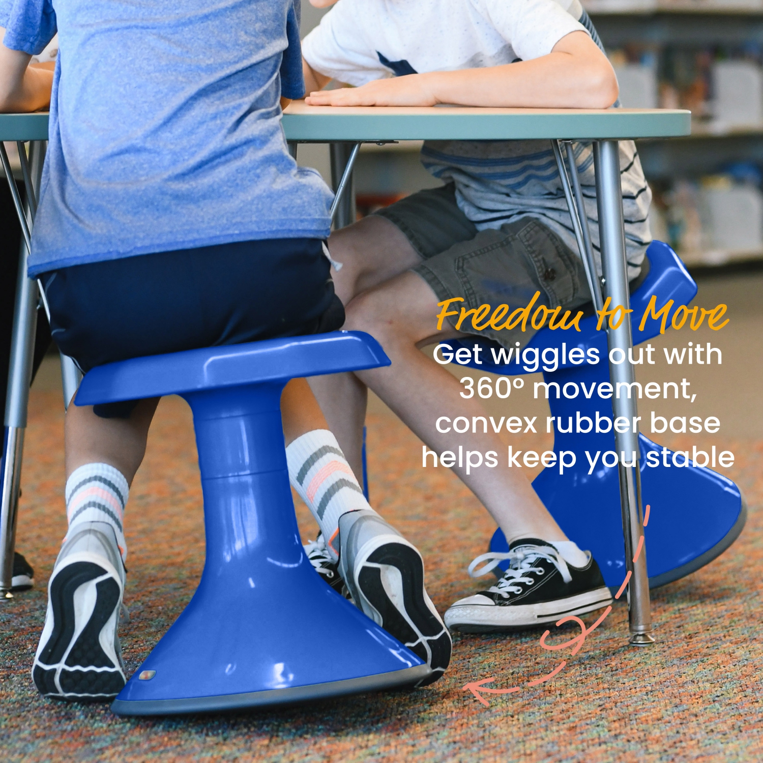 ACE Active Core Engagement Wobble Stool, Flexible Seating, 15in Seat Height