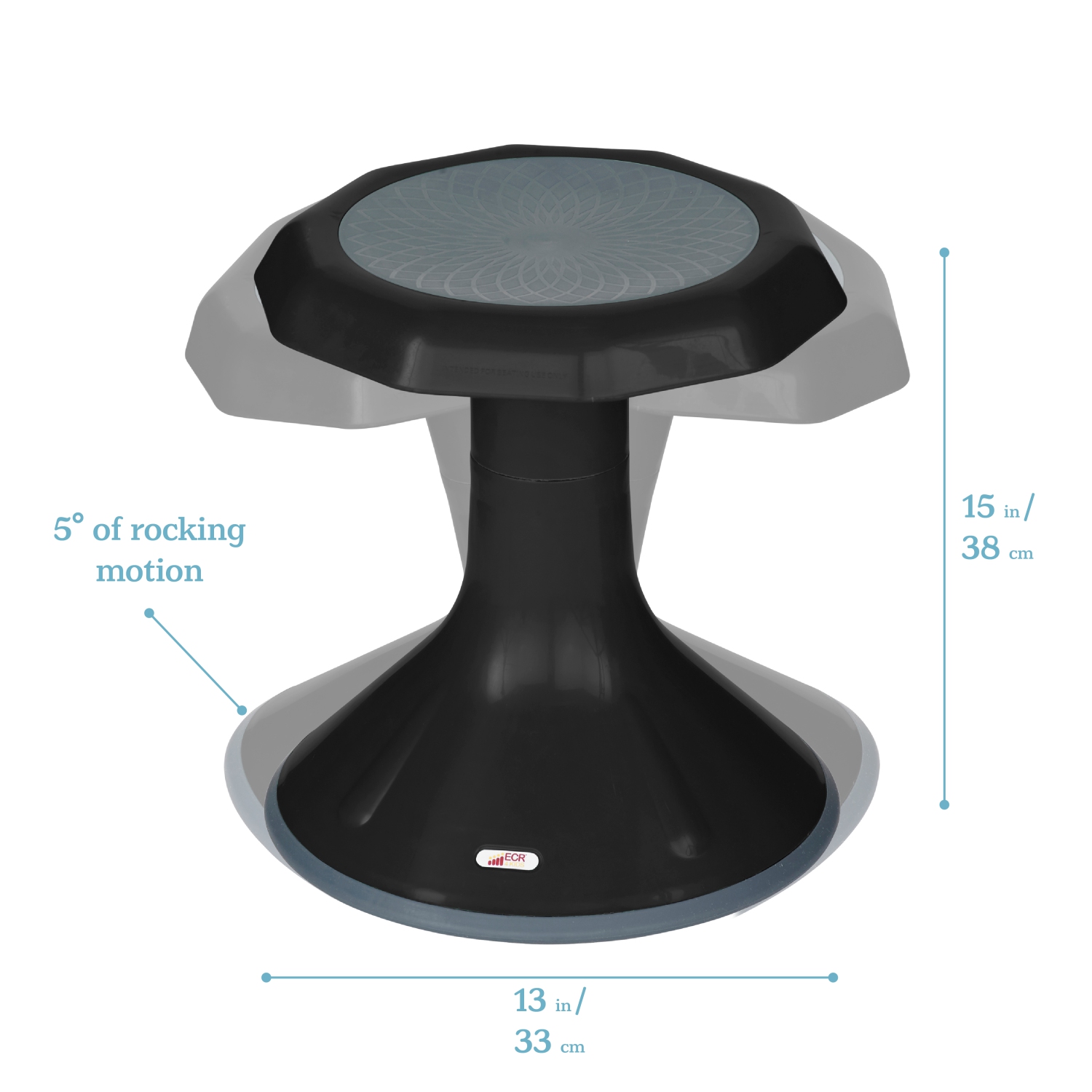 Tabouret oscillant ACE Active Core engagement, siège flexible, hauteur du siège 15 po
