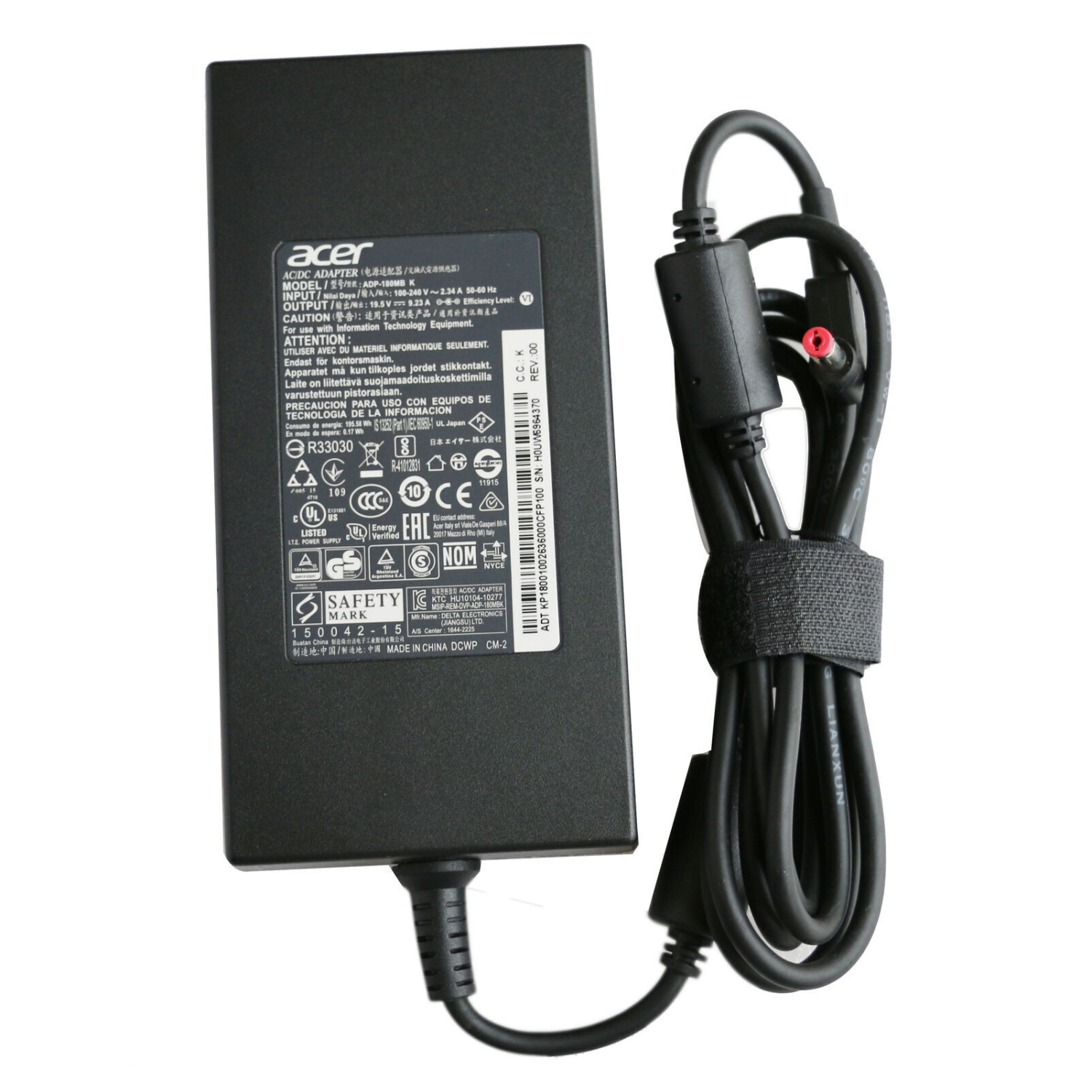 Original OEM Acer 19.5V 9.23A Cord/Charger for Predator Helios 300 PH317-51-78H7