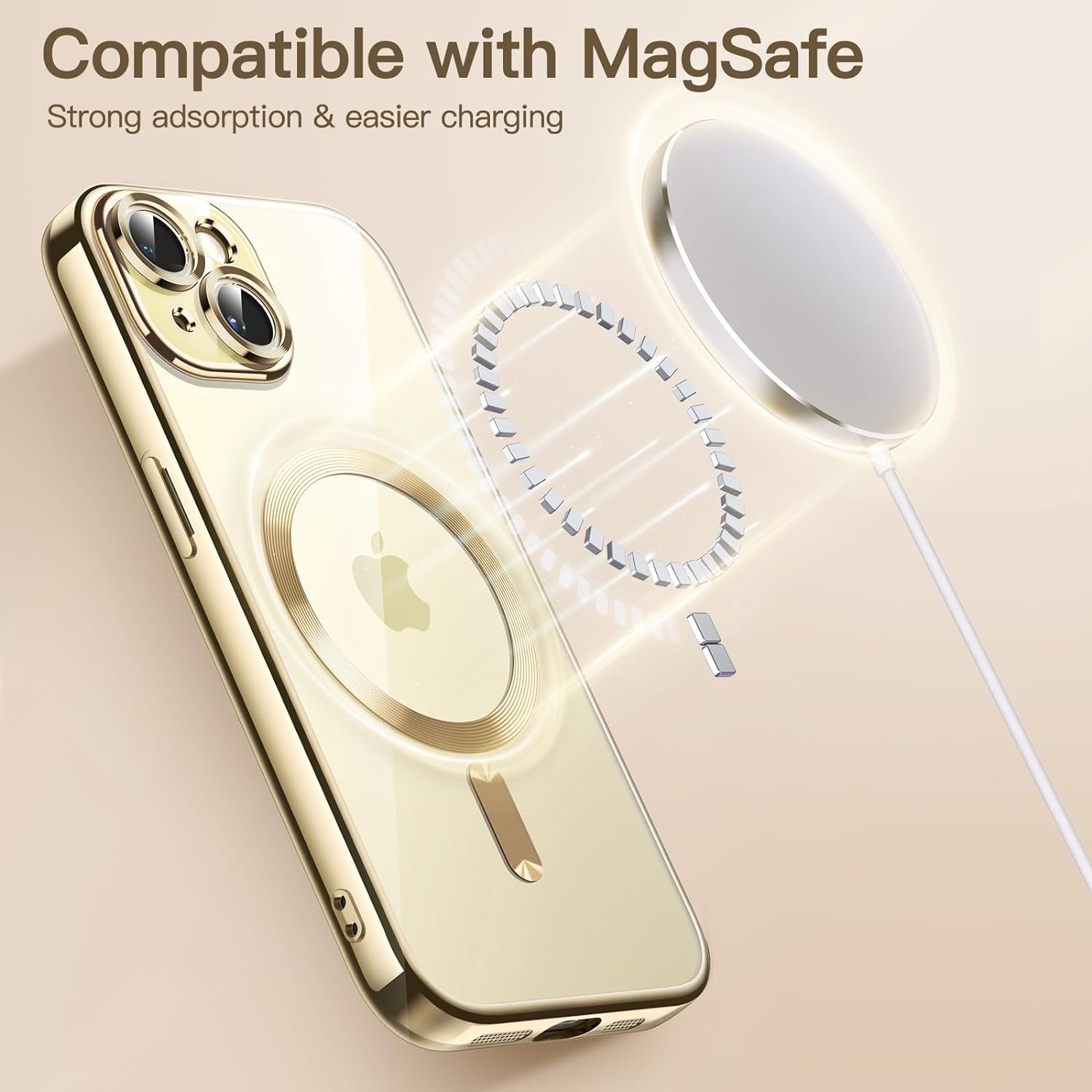 Supershield Apple Fitted Hard Shell Case with MagSafe for iPhone 15 Pro Max - Gold