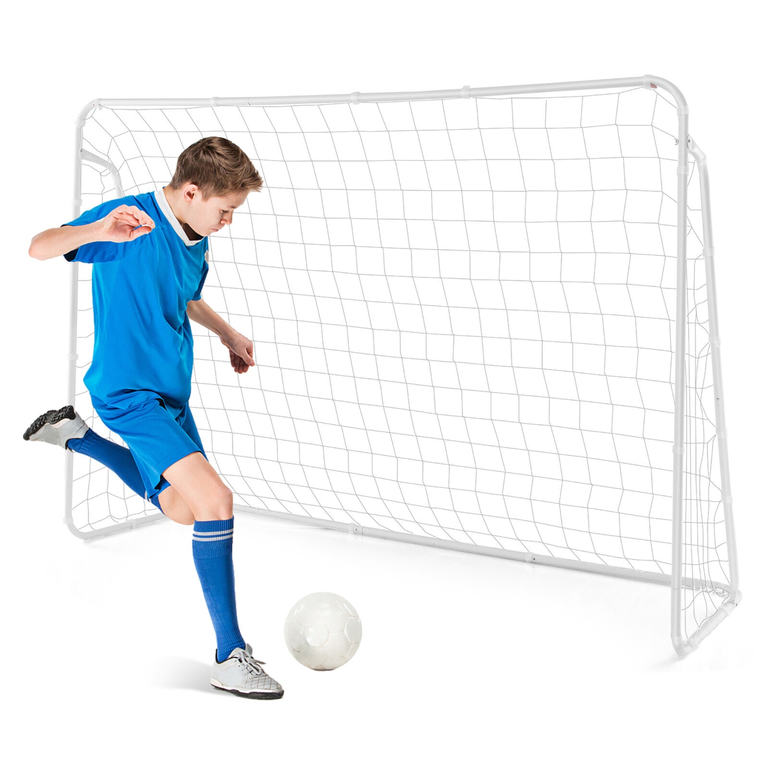 Gymax 5FT x 7FT Soccer Goal W/All-weather Net for Kids Backyard Training Fast Set-Up
