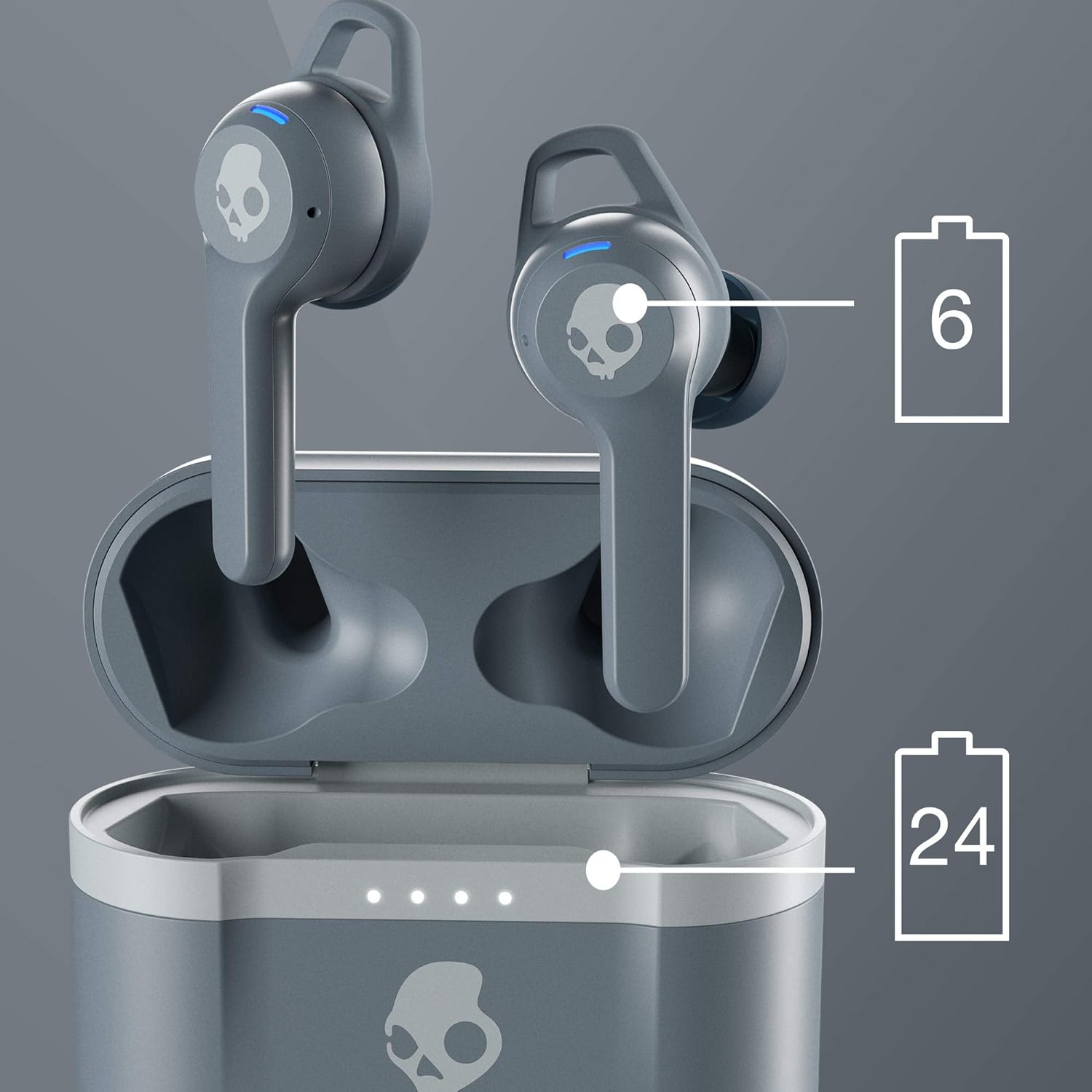 Skullcandy Indy Evo In-Ear Sound Isolating True Wireless Earbuds - Chill Grey