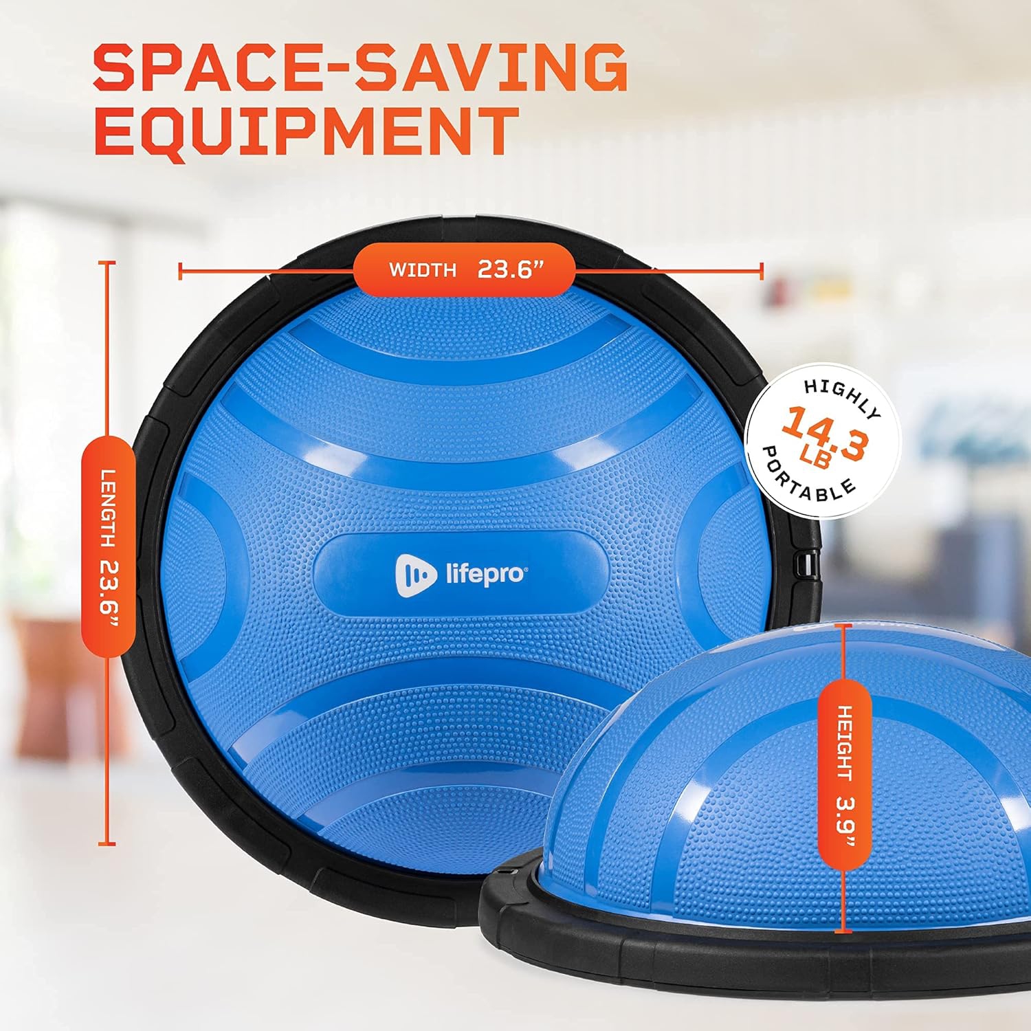 LifePro Half Exercise Ball Trainer: Balance Ball for Exercise, Stability Ball Trainer - Full Body Workout, Physical Therapy - Half Exercise Ball for