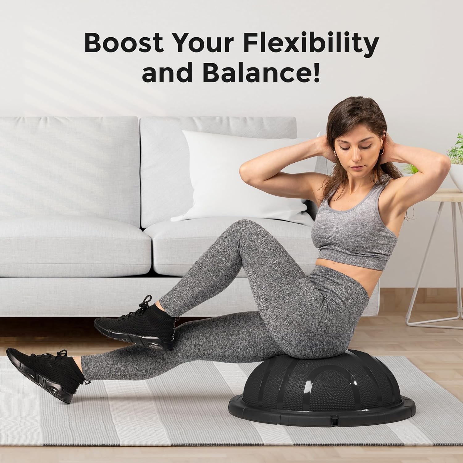 LifePro Half Exercise Ball Trainer: Balance Ball for Exercise, Stability Ball Trainer - Full Body Workout, Physical Therapy - Half Exercise Ball for