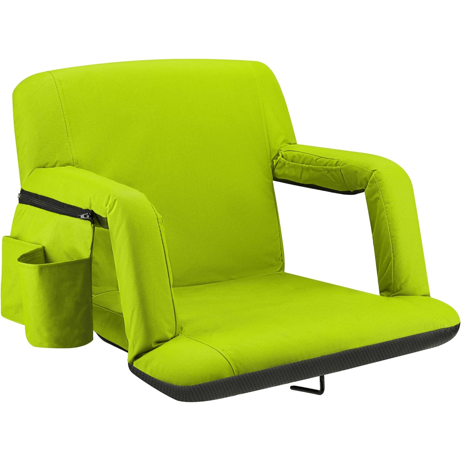 Alpcour Wide Reclining Stadium Seat - Waterproof, Extra Thick Padding - Lime