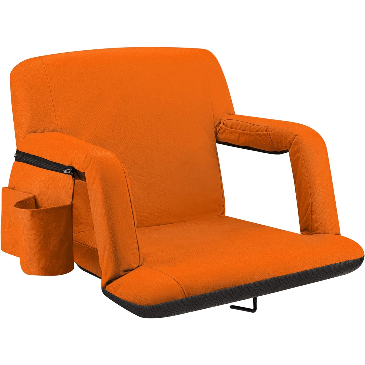 Alpcour Wide Reclining Stadium Seat - Waterproof, Extra Thick Padding - Orange