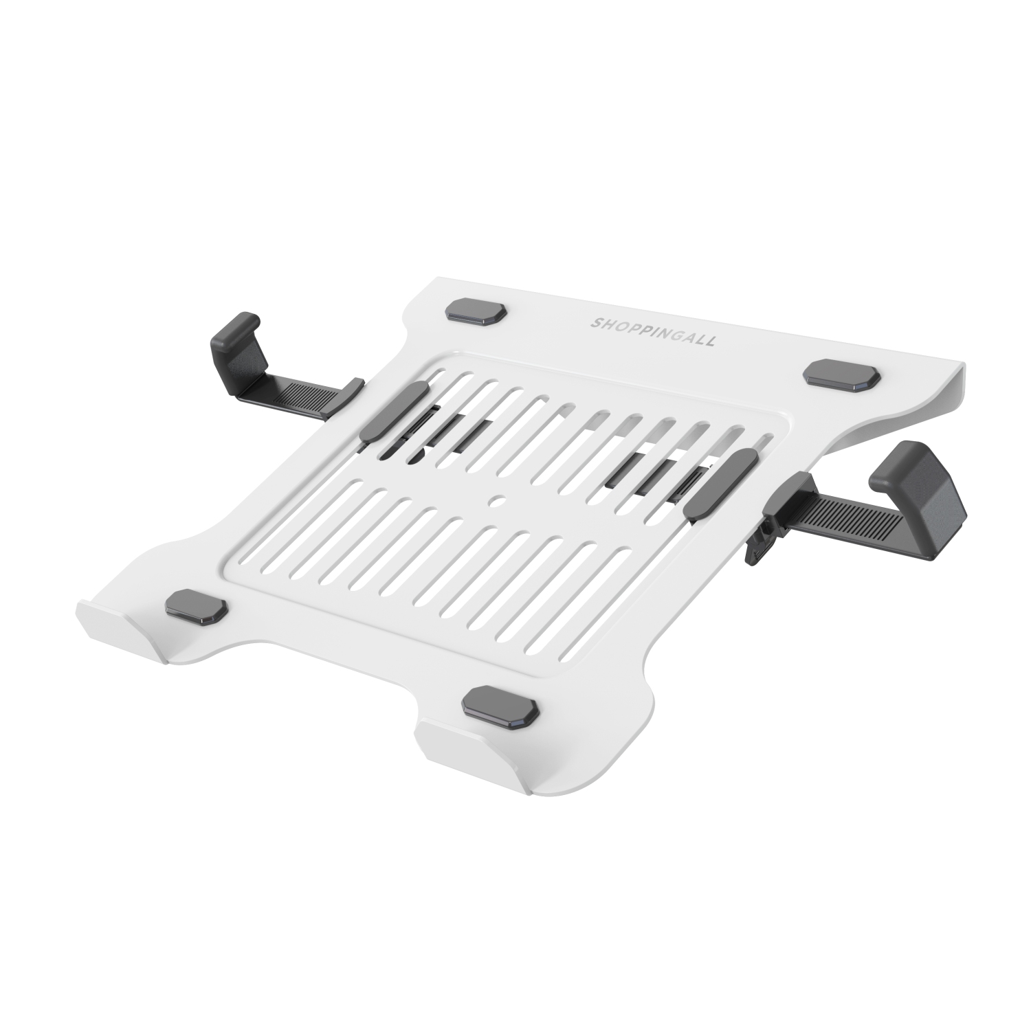 SHOPPINGALL Laptop Mount Tray for Monitor Arms and Stands | Notebook Arm Mount Tray Fits 75 x 75 and 100 x 100 VESA Mount Holes Fully Secures Laptop