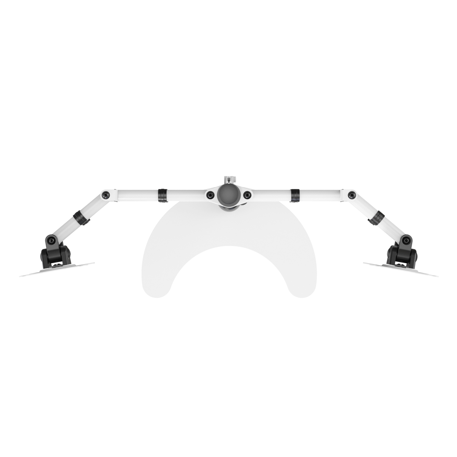 SHOPPINGALL Dual LCD LED Monitor Mount Stand with 2 Adjustable Arms for 13"-32" Monitors with 3 Mounting Options in The Box - SA-D29S-WHITE