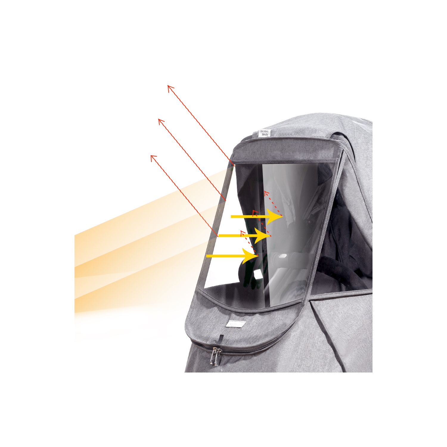 Sunveno Universal Stroller Rain Cover, Grey