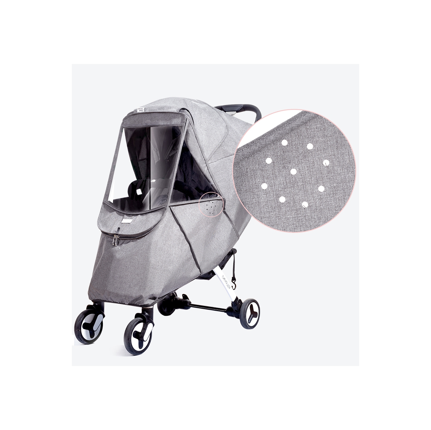 Sunveno Universal Stroller Rain Cover, Grey