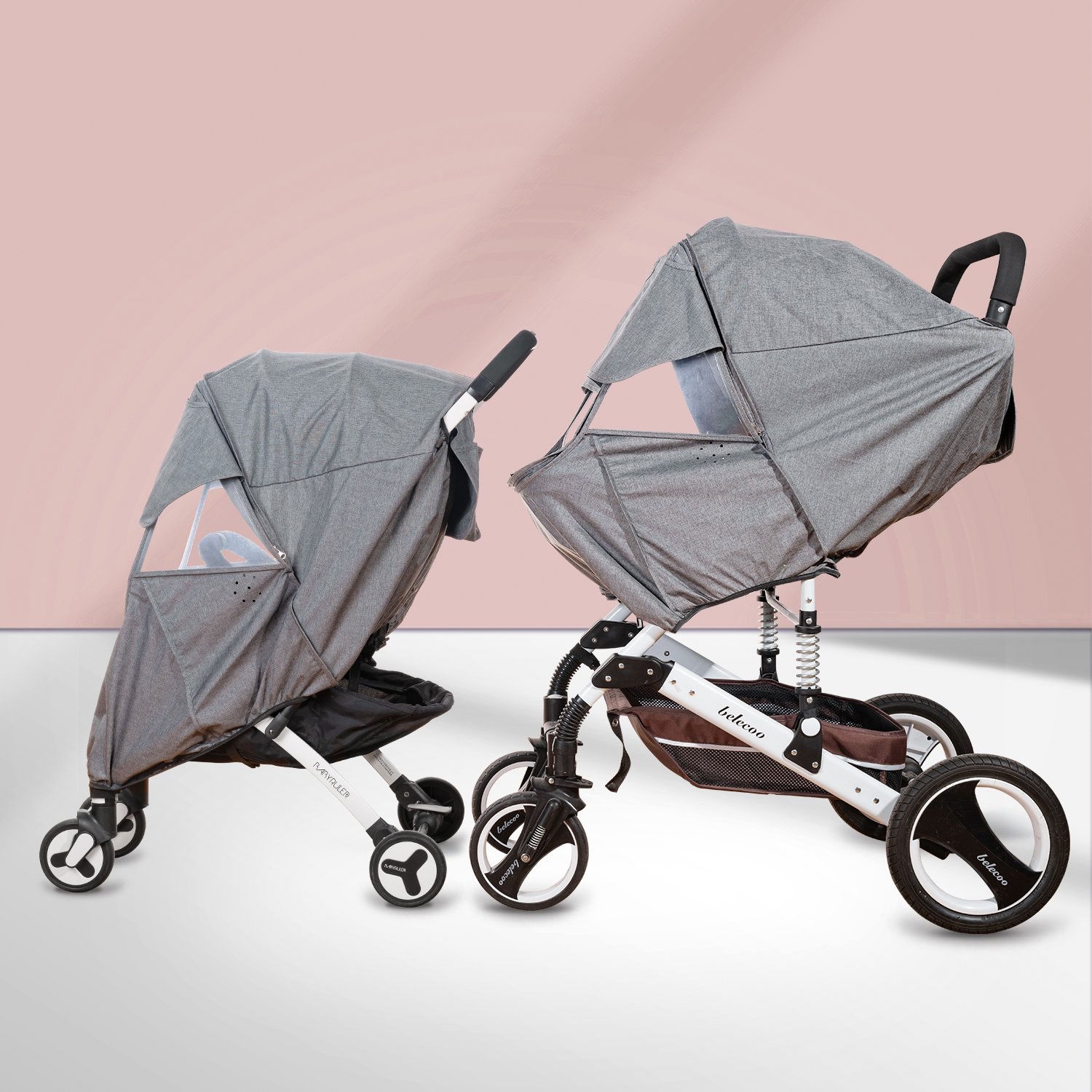 Sunveno Universal Stroller Rain Cover, Grey