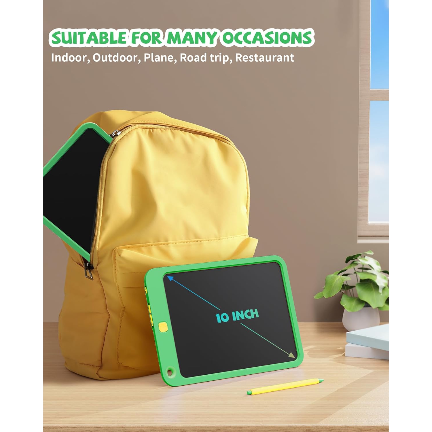 LCD Writing Tablet 10 inch - Toddler Toys for 3-12 Years Old, Drawing Pad for Kids, Boys, Girls - Doodle Board - Perfect Stocking Stuffer, Christmas