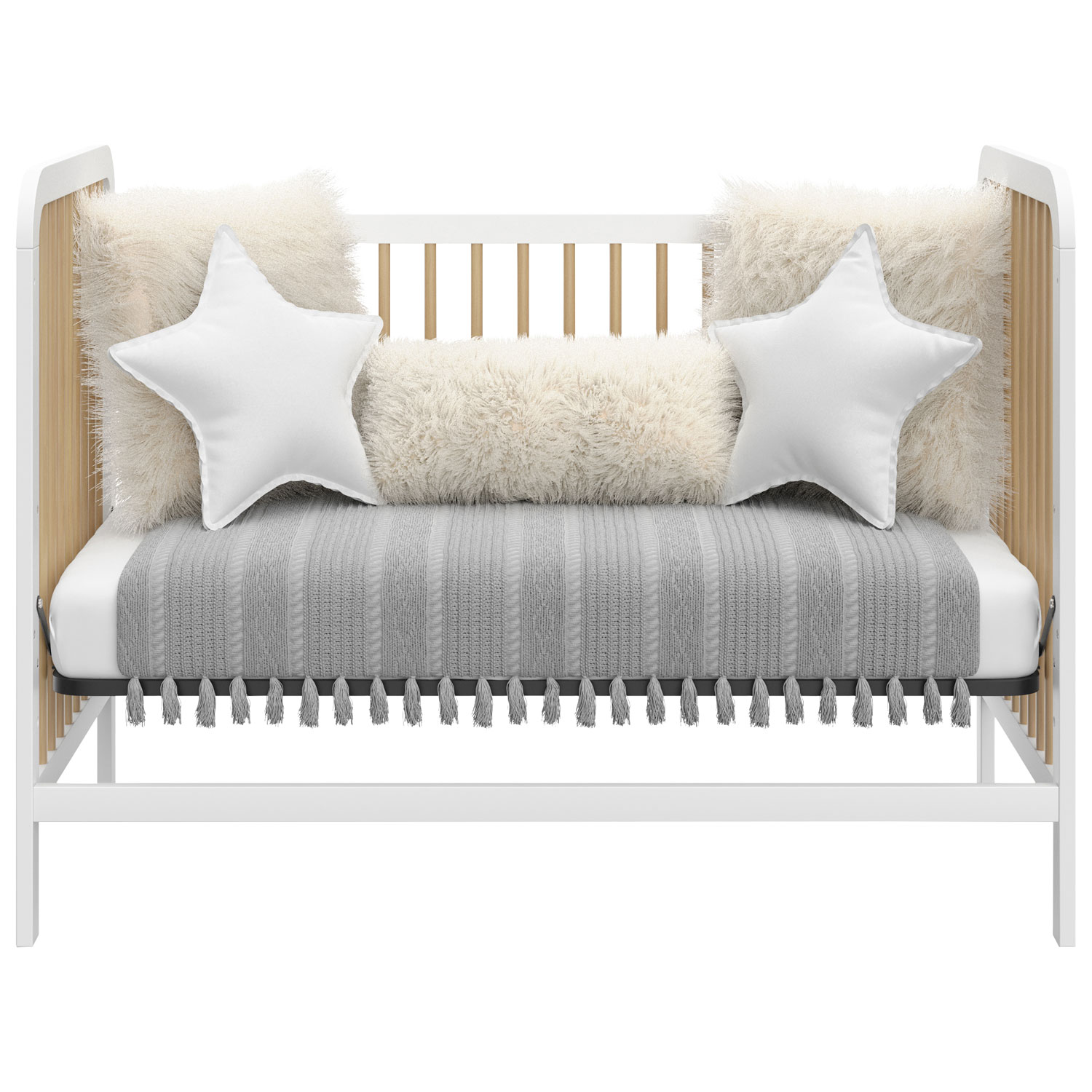 Lit de bébé transformable 3-en-1 Pasadena de Storkcraft - Blanc/Bois flotté