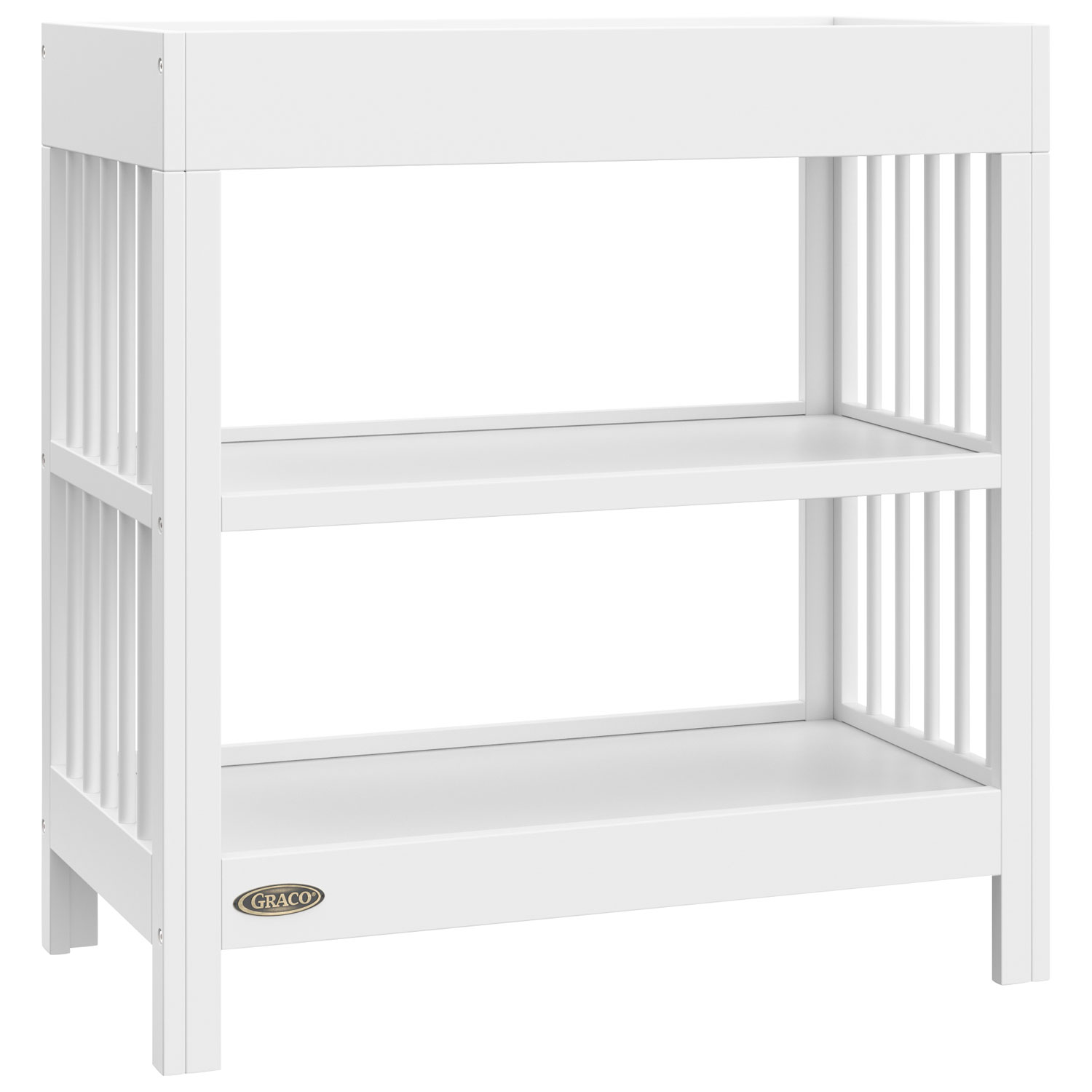 Table à langer à 2 tablettes Teddi de Graco avec coussin à langer - Blanc