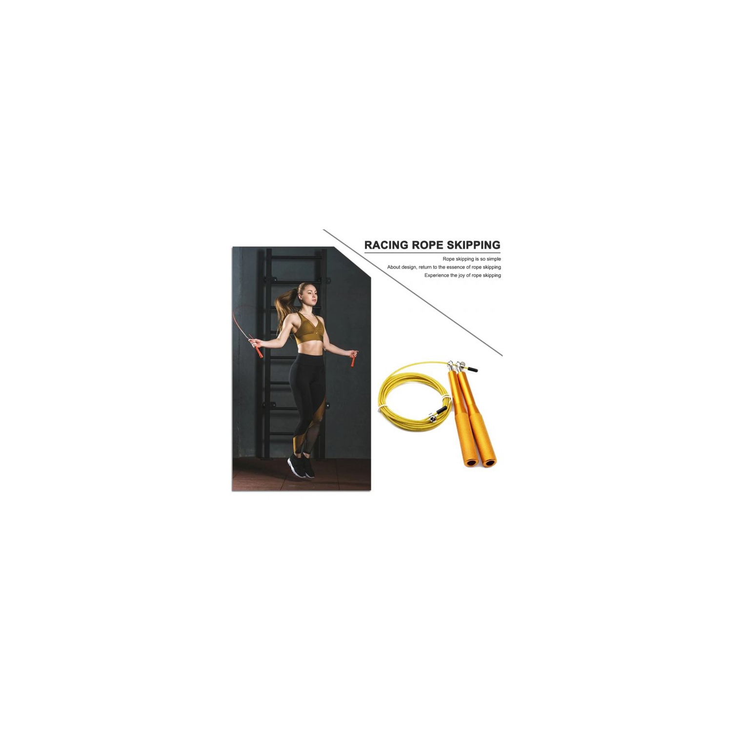 Tali Skipping Jump Rope Aluminium handle , Premium Steel Wire With PU Cover