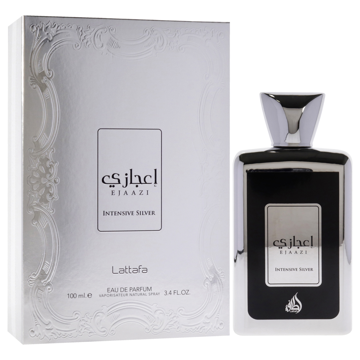 Lattafa Ejaazi Intensive Silver by Lattafa Eau De Parfum Spray 3.4 oz
