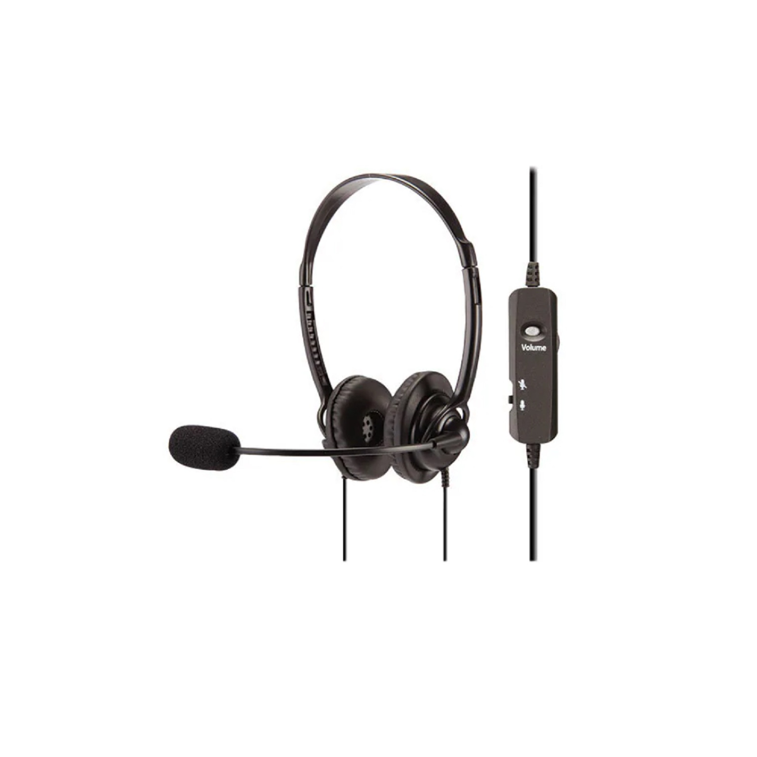 Bell Duo Telephone On-Ear Headset with In-Line Controls & 2.5mm Connection - Black - Open Box