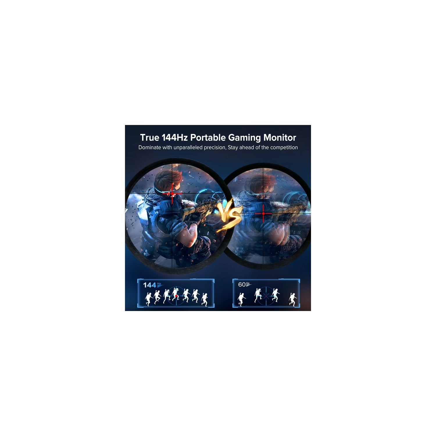 UPERFECT 2560 x 1440 Monitor 17.3 Inch HDR Gaming 144hz IPS Display