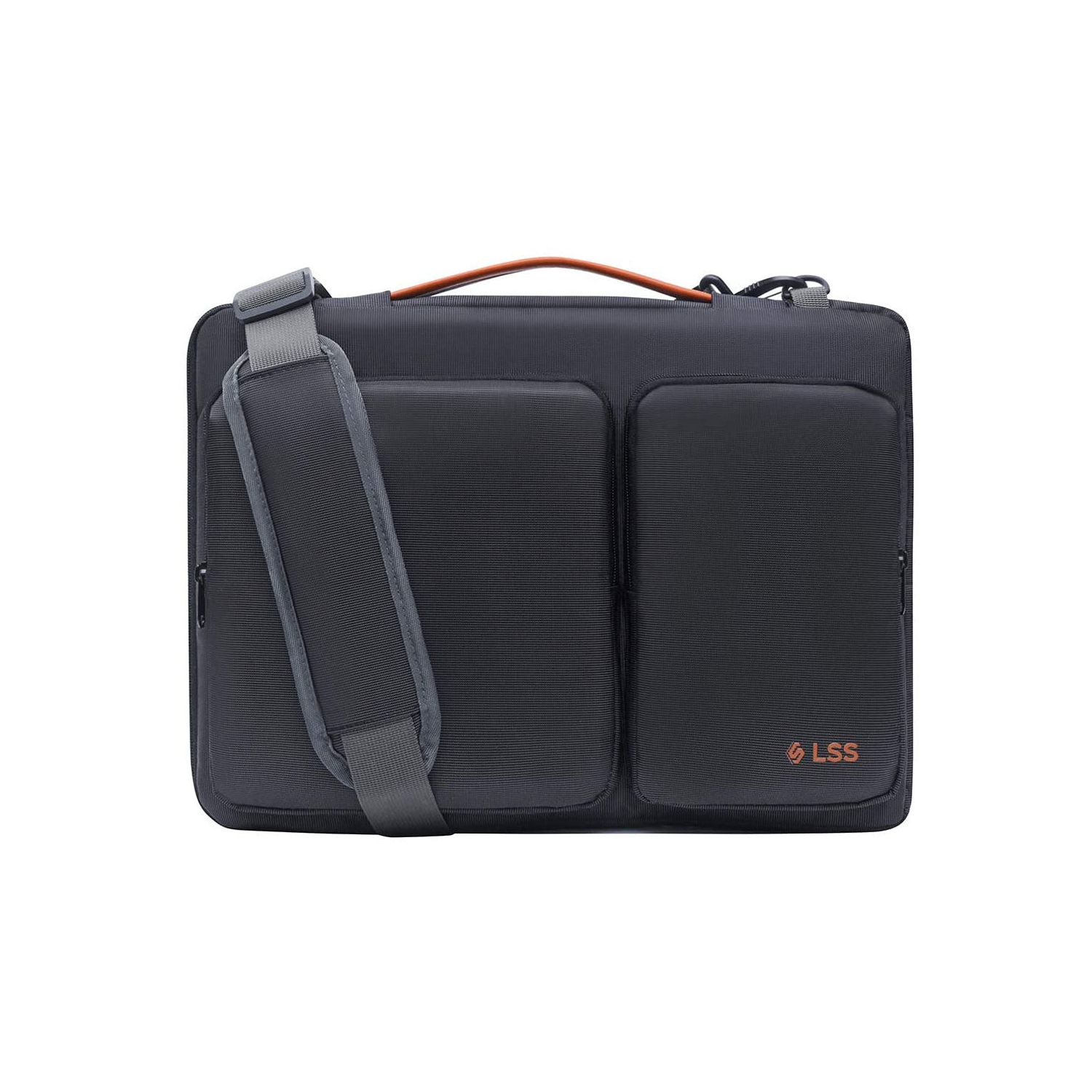 LSS Laptop Bag for Men/Women - Cool, Stylish & Durable Shoulder Sleeve Bag for 13"-13.5" Laptops - Includes Slip Resistant Shoulder Strap - Black