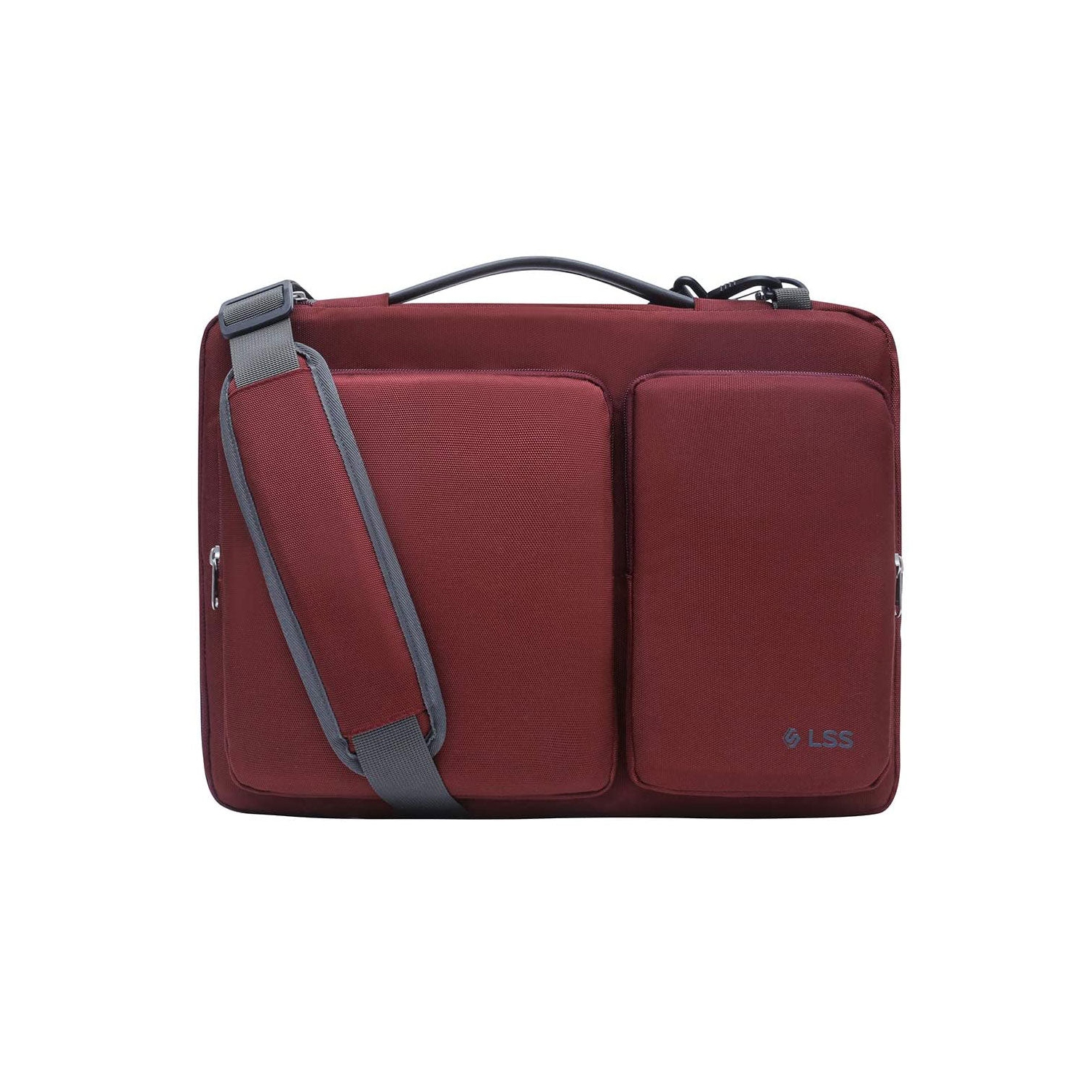 LSS Laptop Bag for Men/Women - Cool, Stylish & Durable Shoulder Sleeve Bag for 13"-13.5" Laptops - Includes Slip Resistant Shoulder Strap - Red
