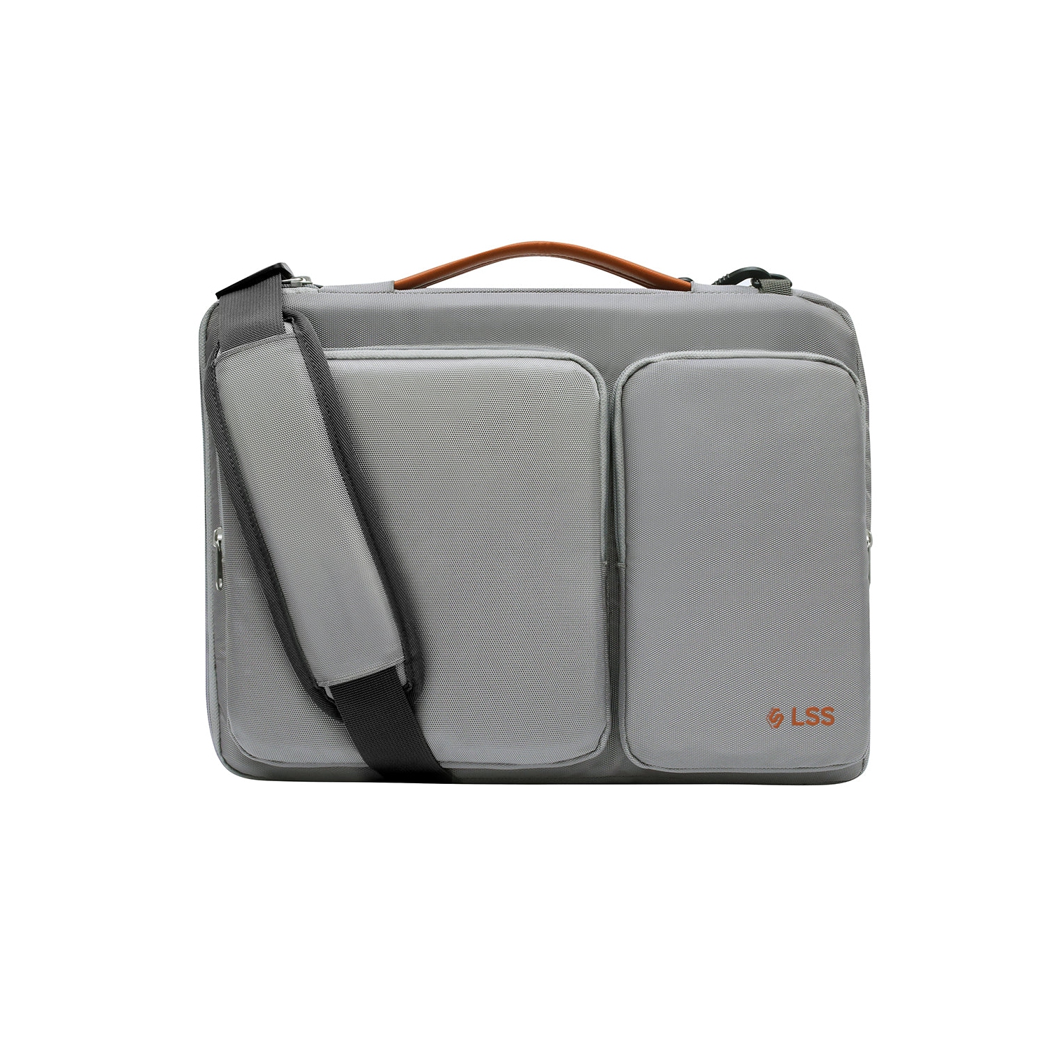 LSS Laptop Bag for Men/Women - Cool, Stylish & Durable Shoulder Sleeve Bag for 14"-15.6" Laptops - Includes Slip Resistant Shoulder Strap - Grey